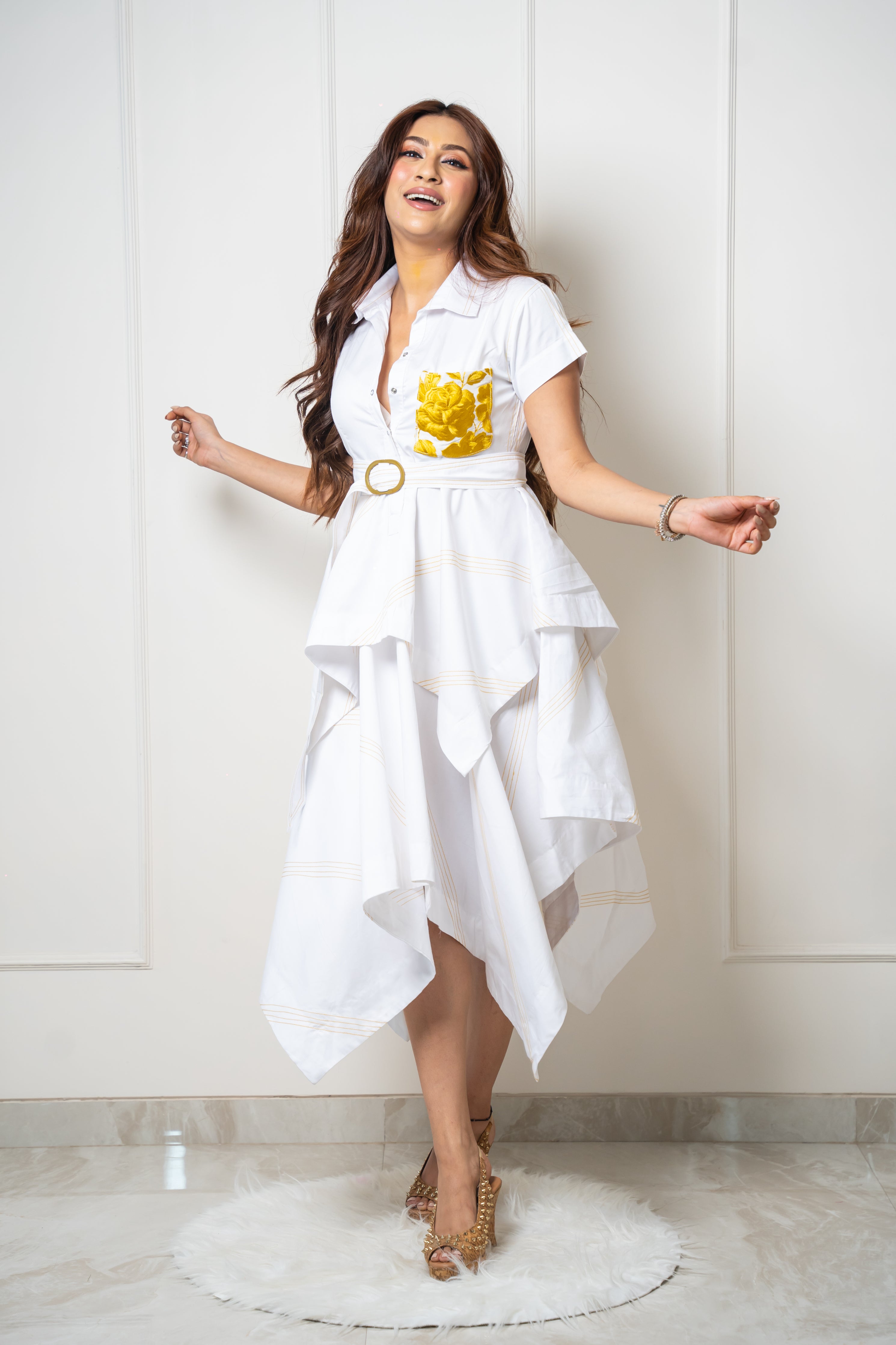 White High Low Dress
