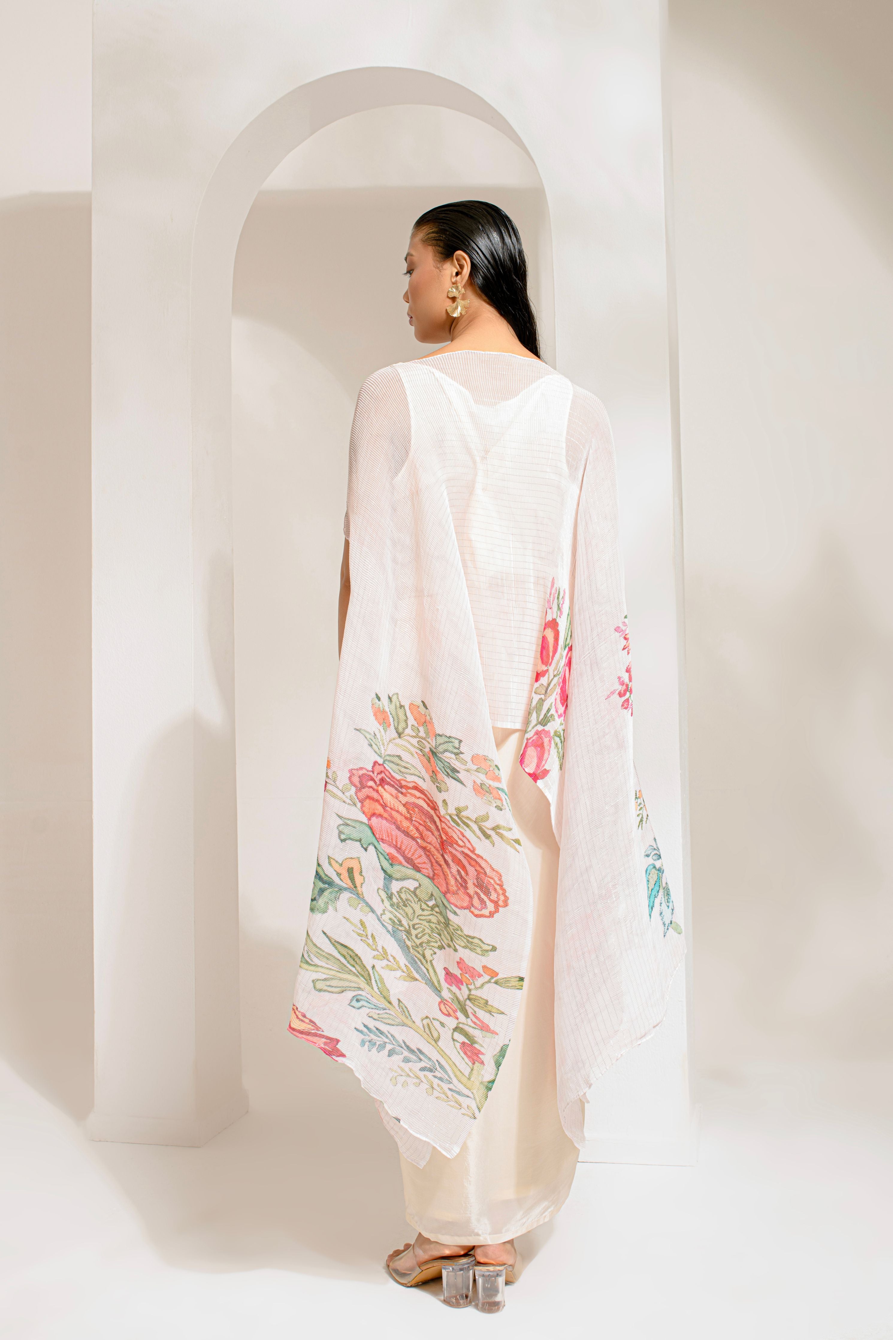 White Hp Kaftan & Dhoti
