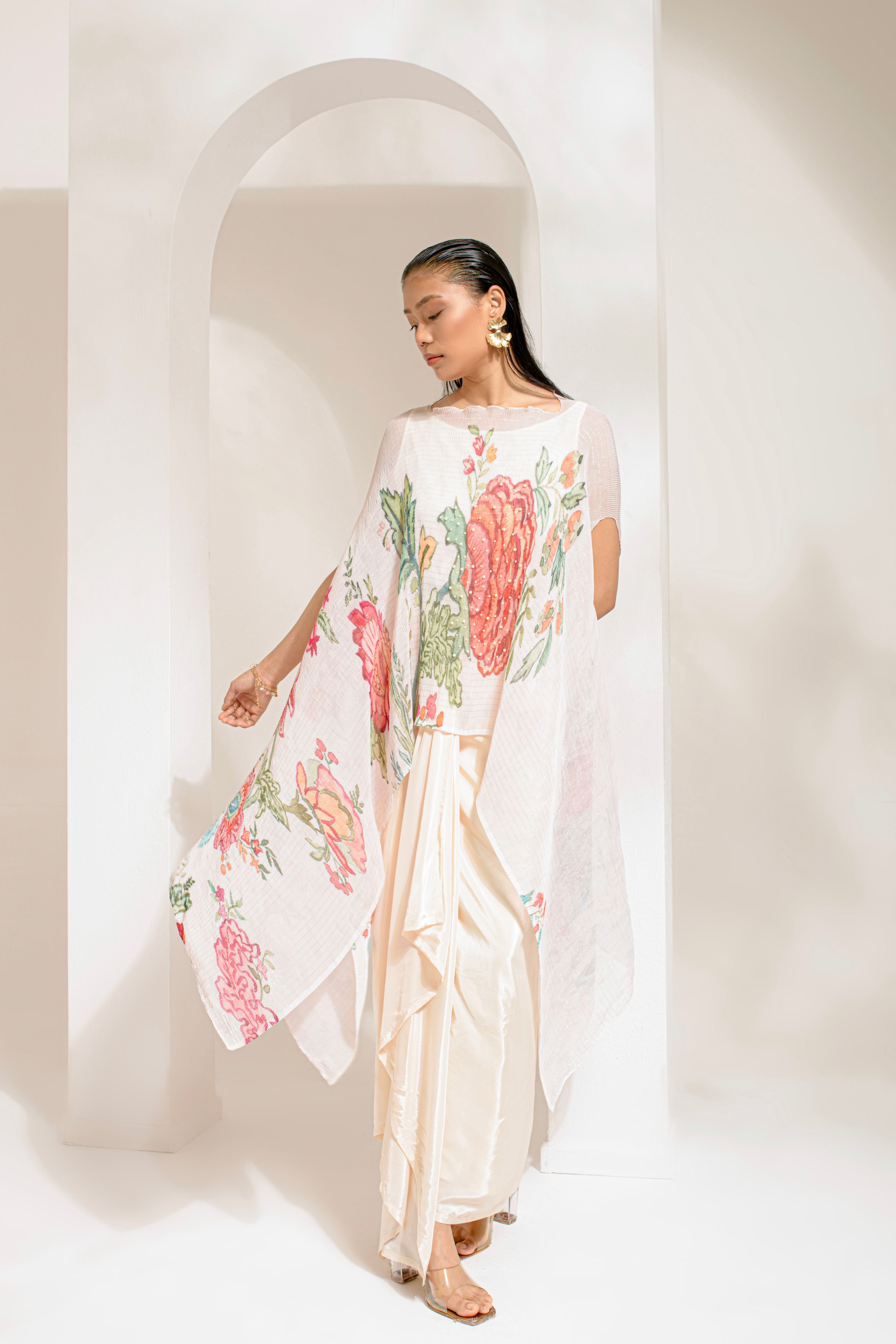 White Hp Kaftan & Dhoti
