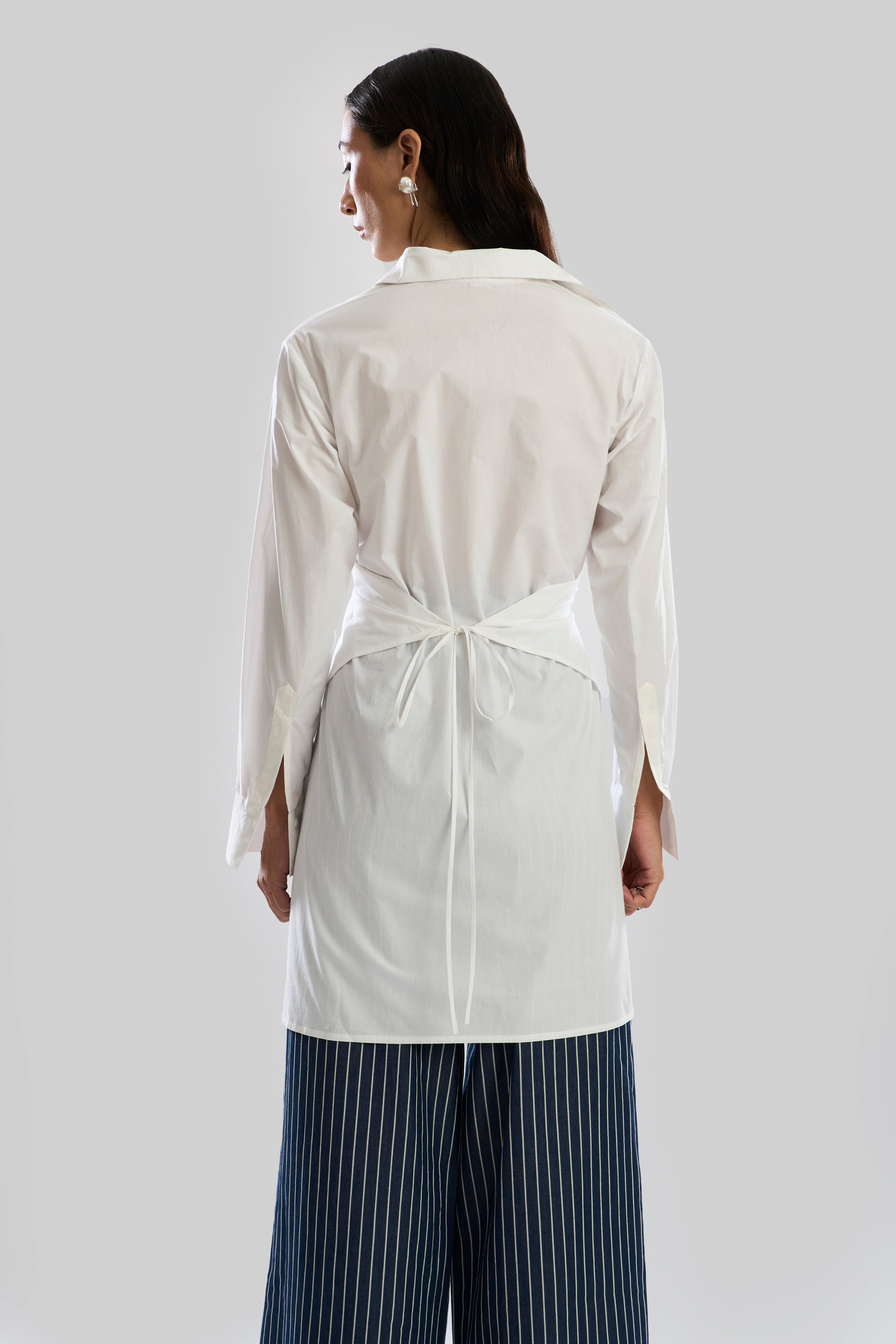 White Noise Wrap Shirt