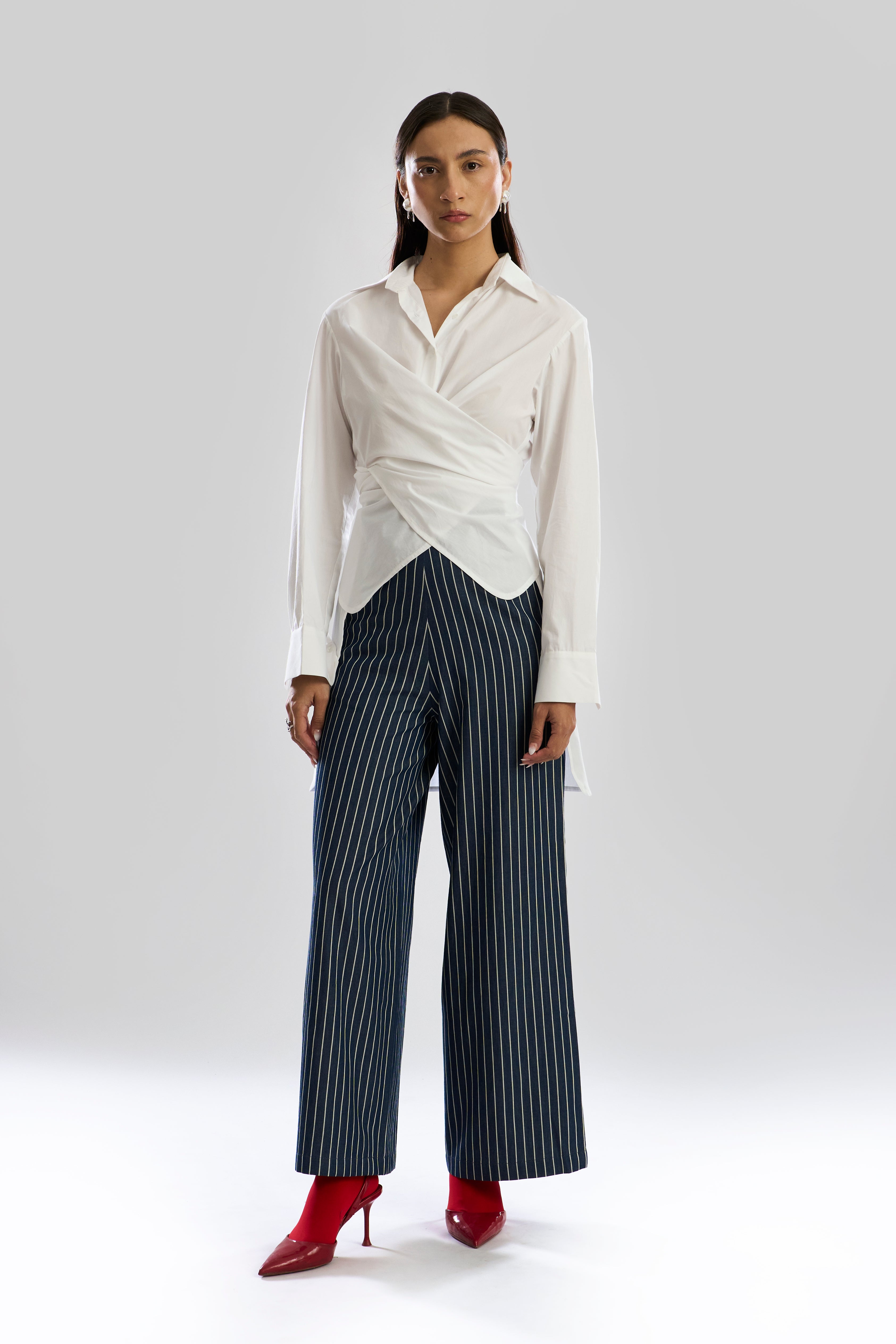 White Noise Wrap Shirt