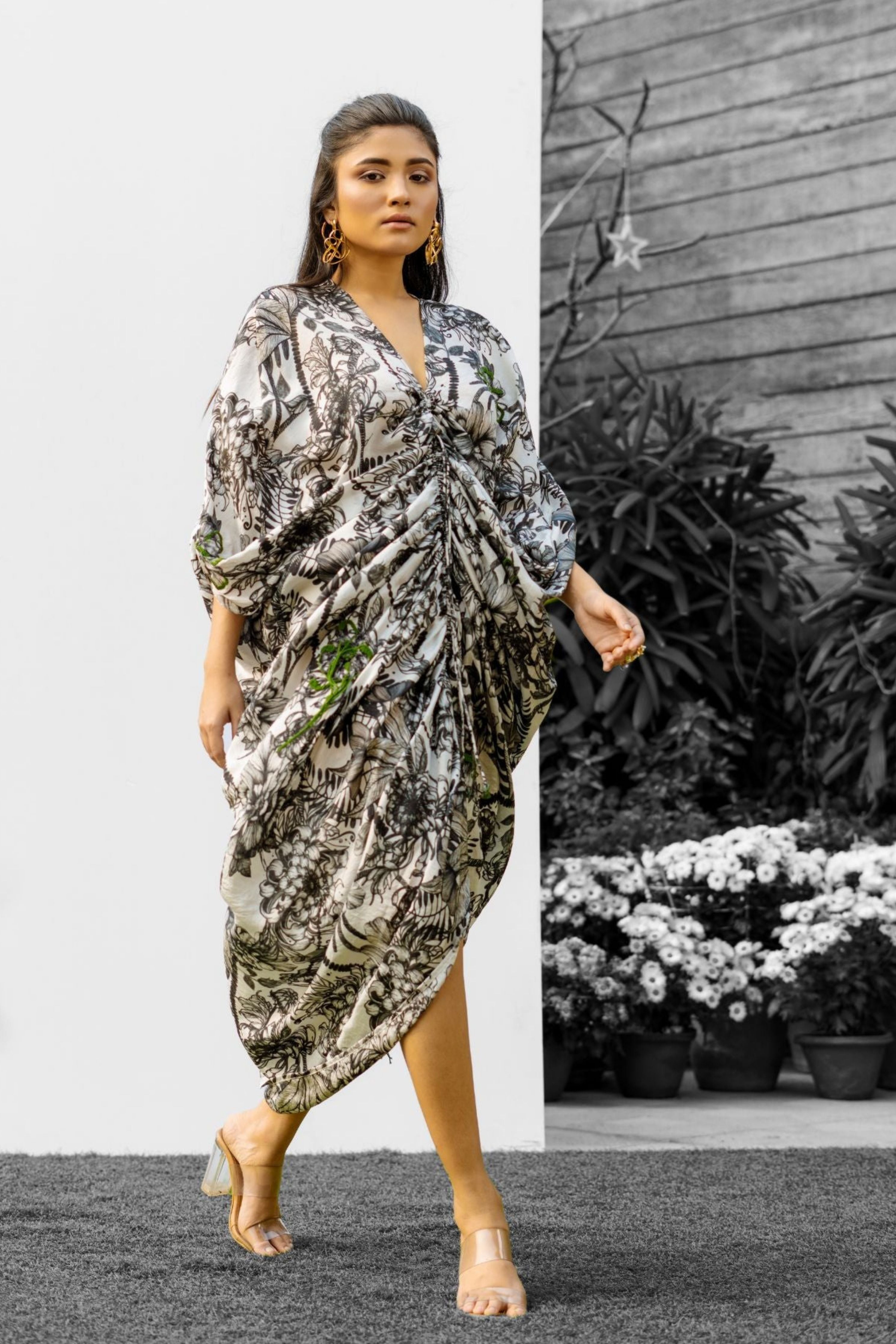Botanical Symphony Cowl Kaftan