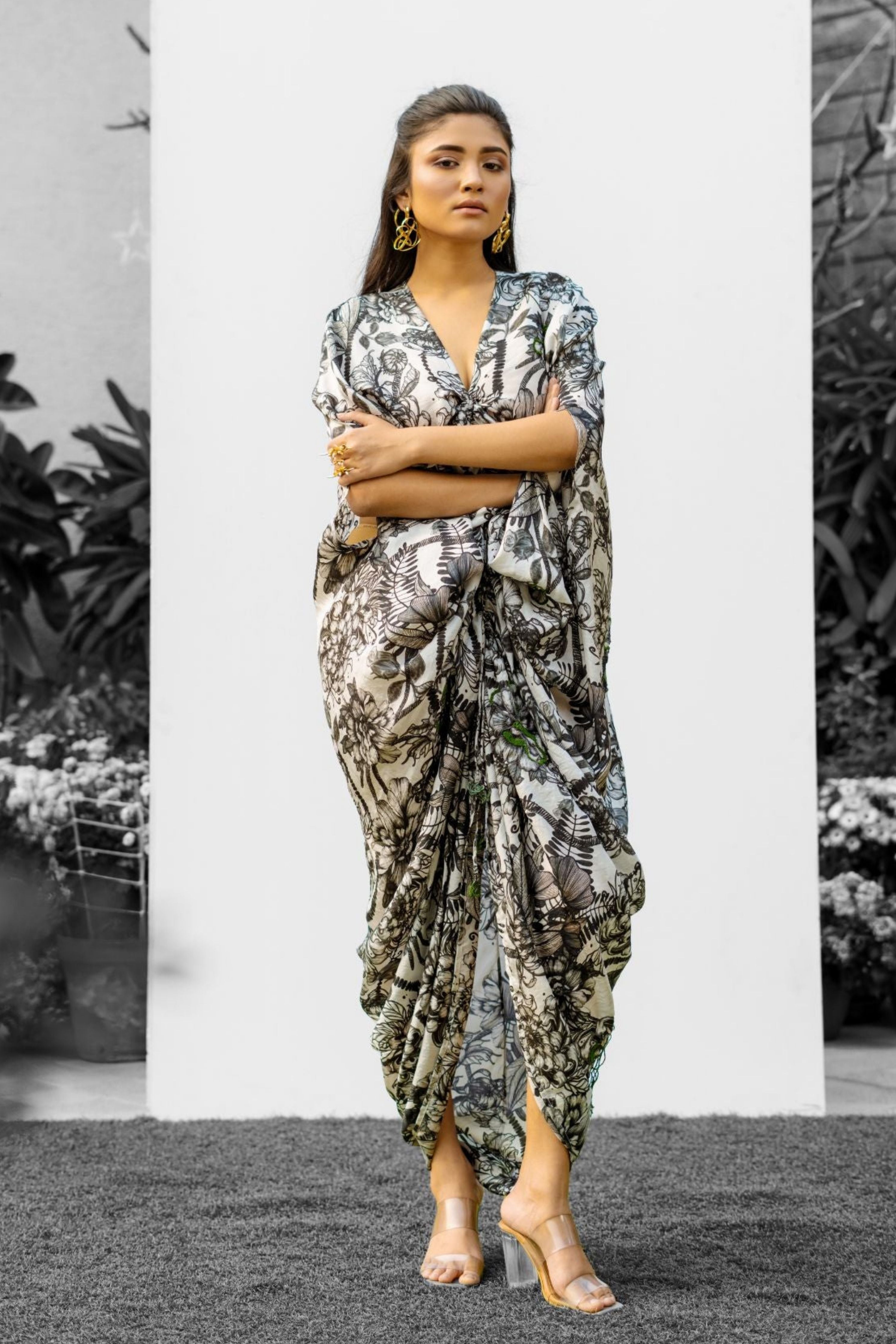 Botanical Symphony Cowl Kaftan