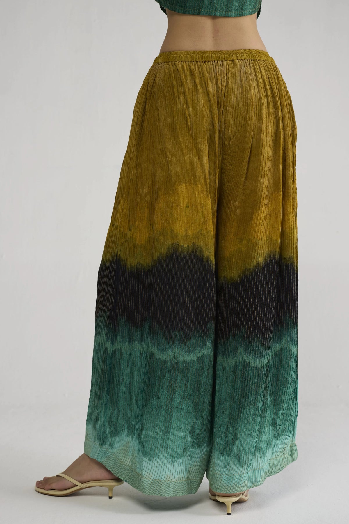 Uri Pintucks Flared Pants