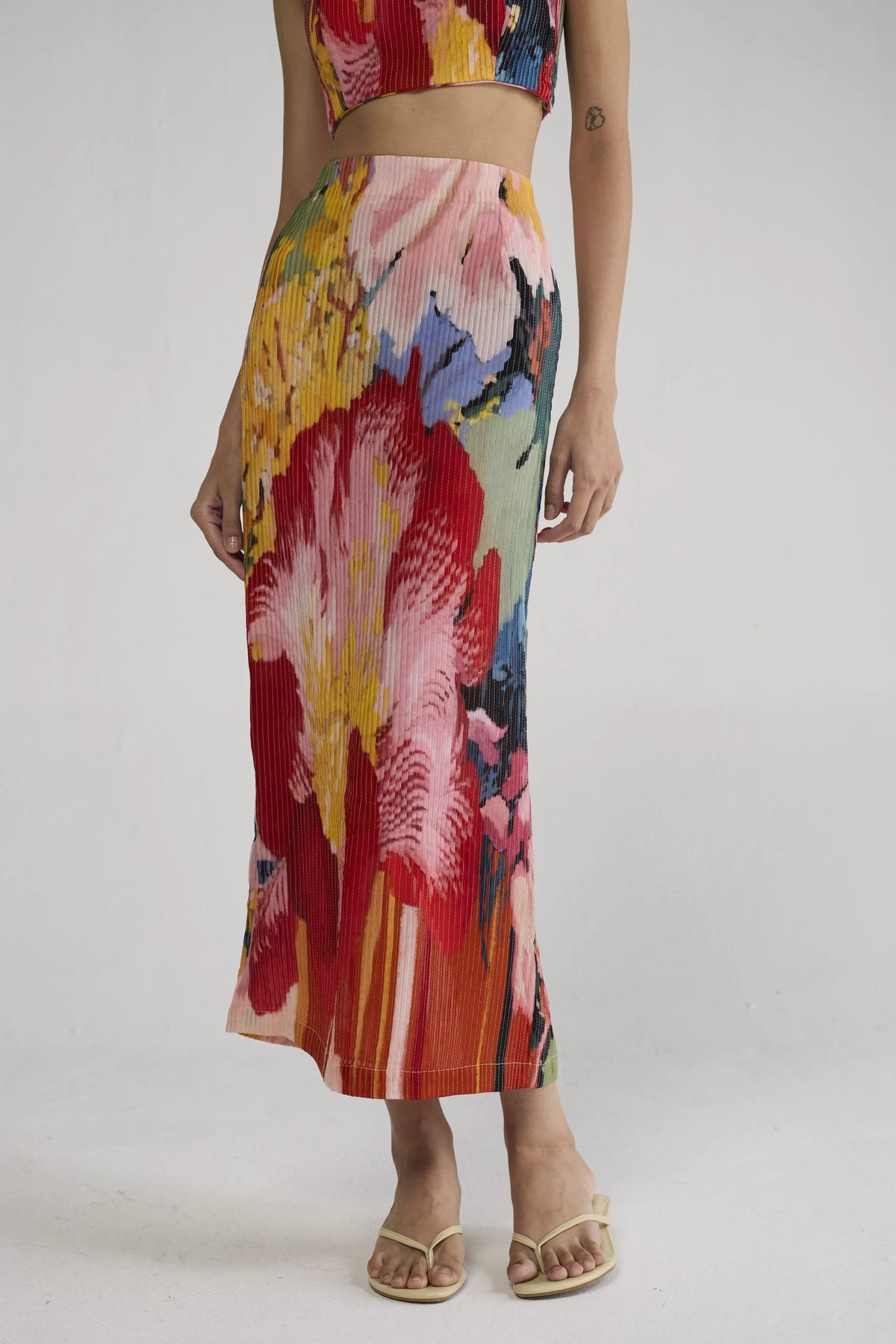 Obu Pintucks Blouse & Pintucks Skirt