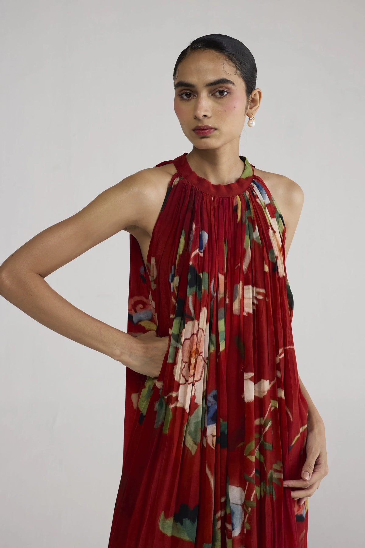 Bara Crepe Halterneck Dress