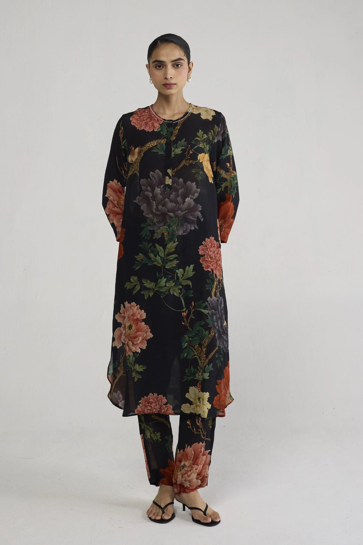 Himari Long Crepe Kurta Set
