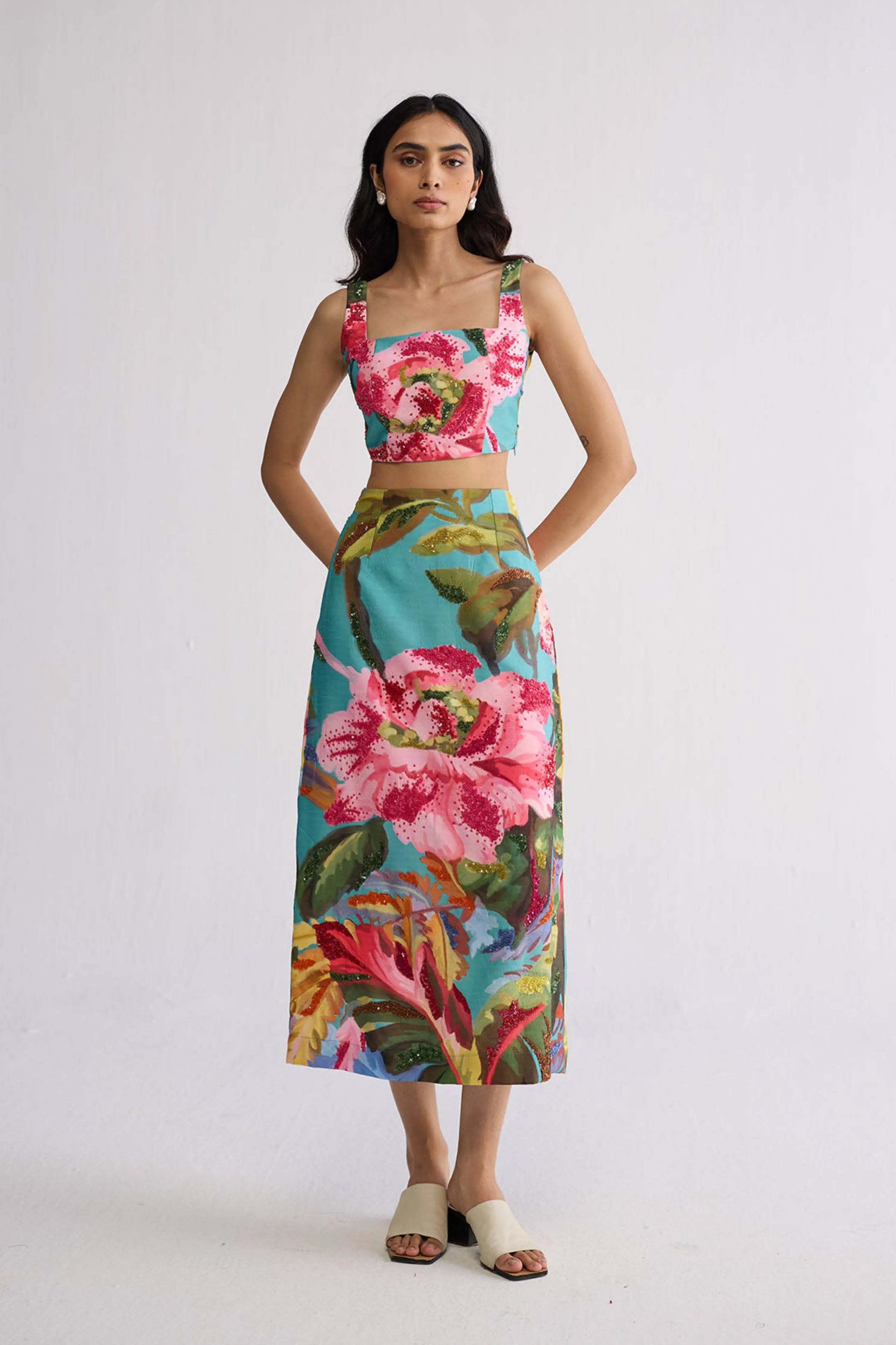 Campari Embroidered Co-Ord Set
