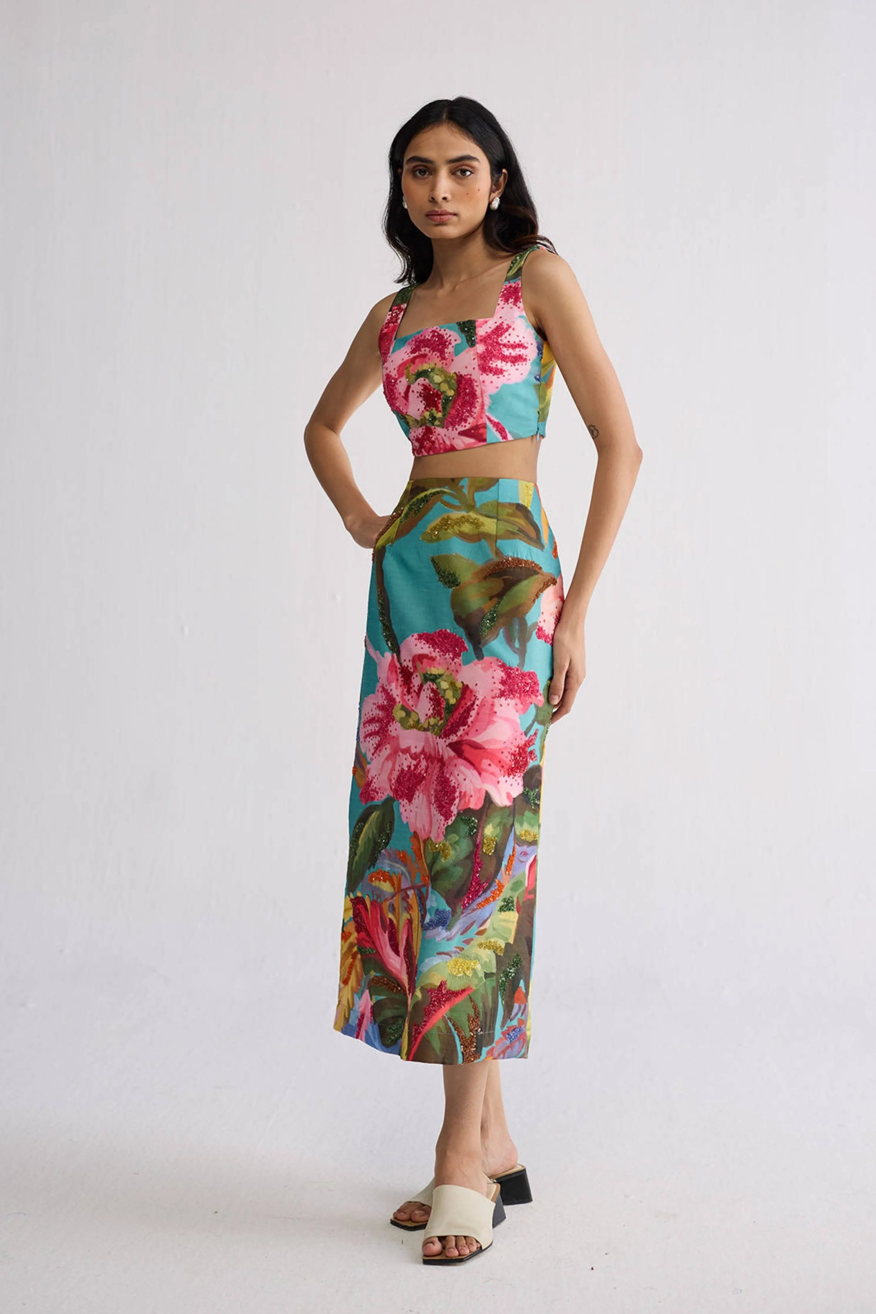 Campari Embroidered Co-Ord Set