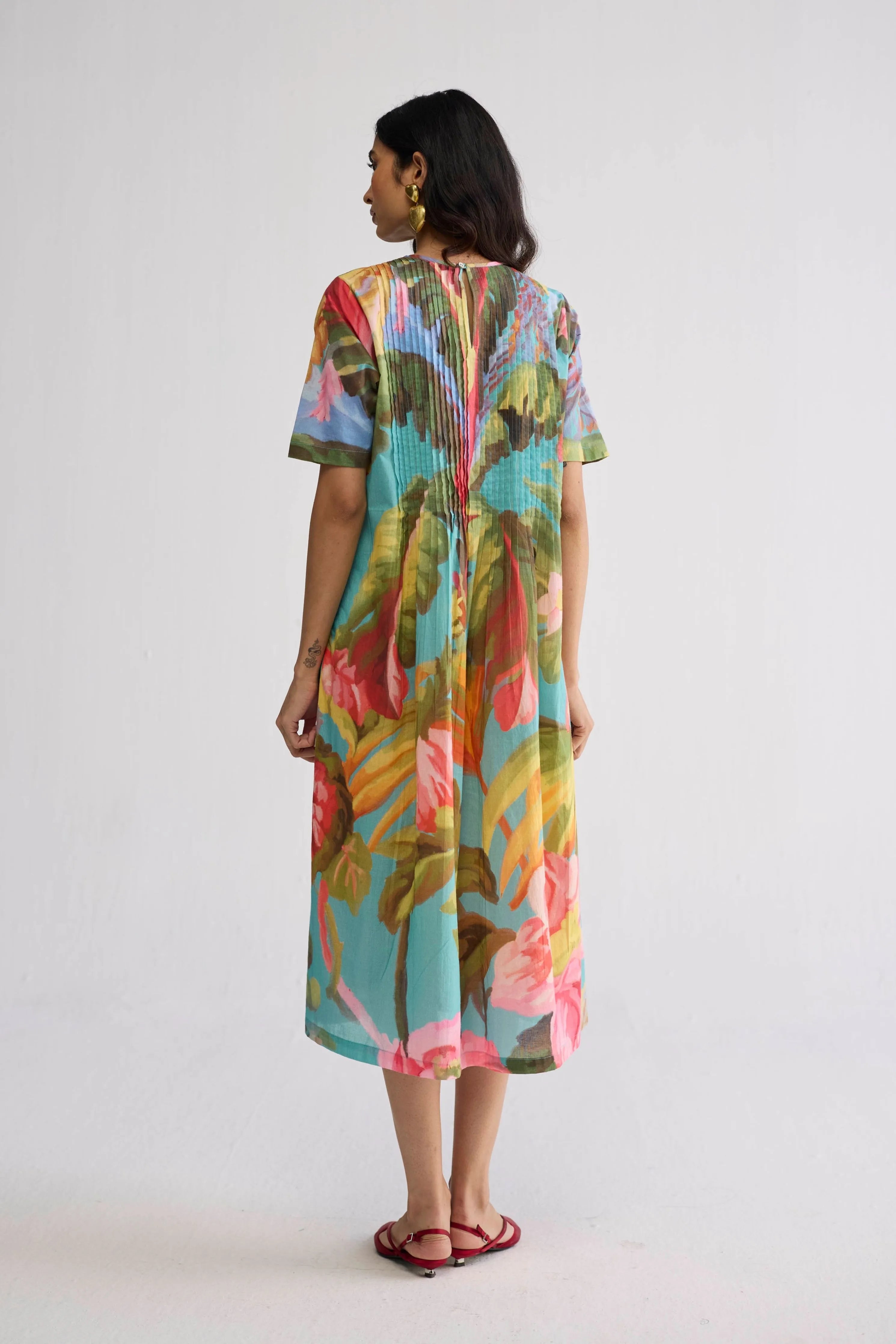 Campari Pintucks Dress
