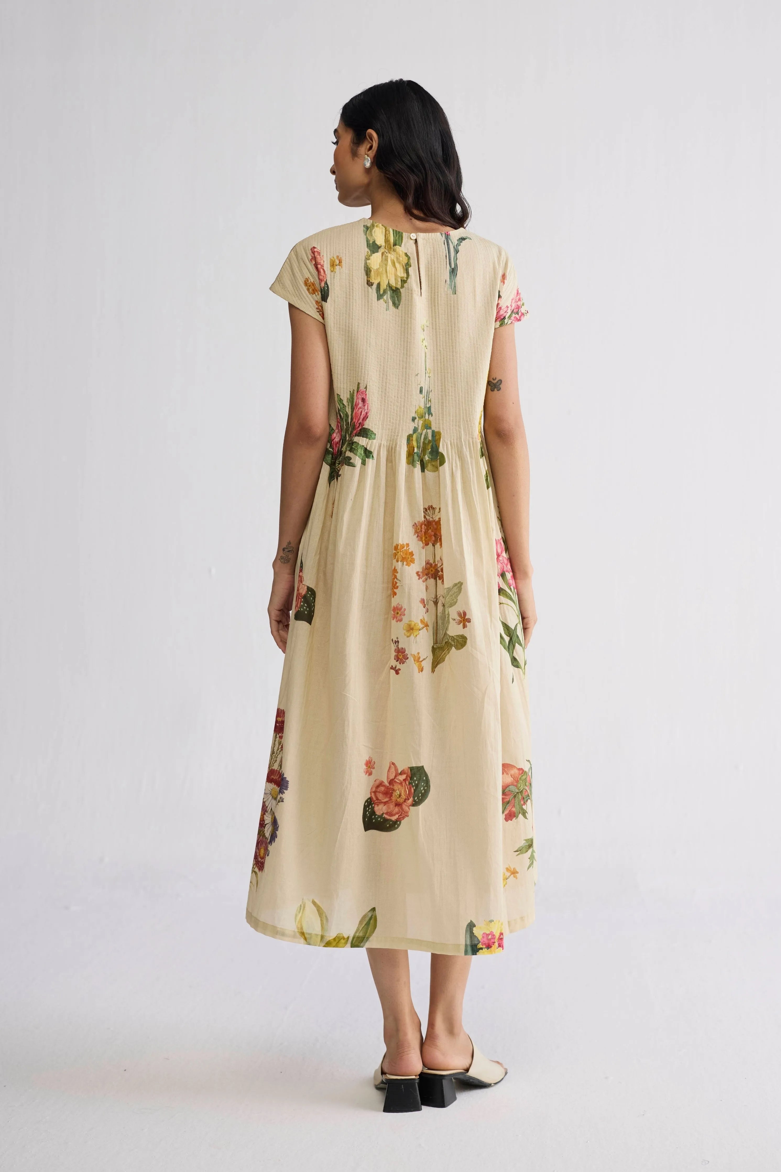 Primavera Cotton Pintucks Dress