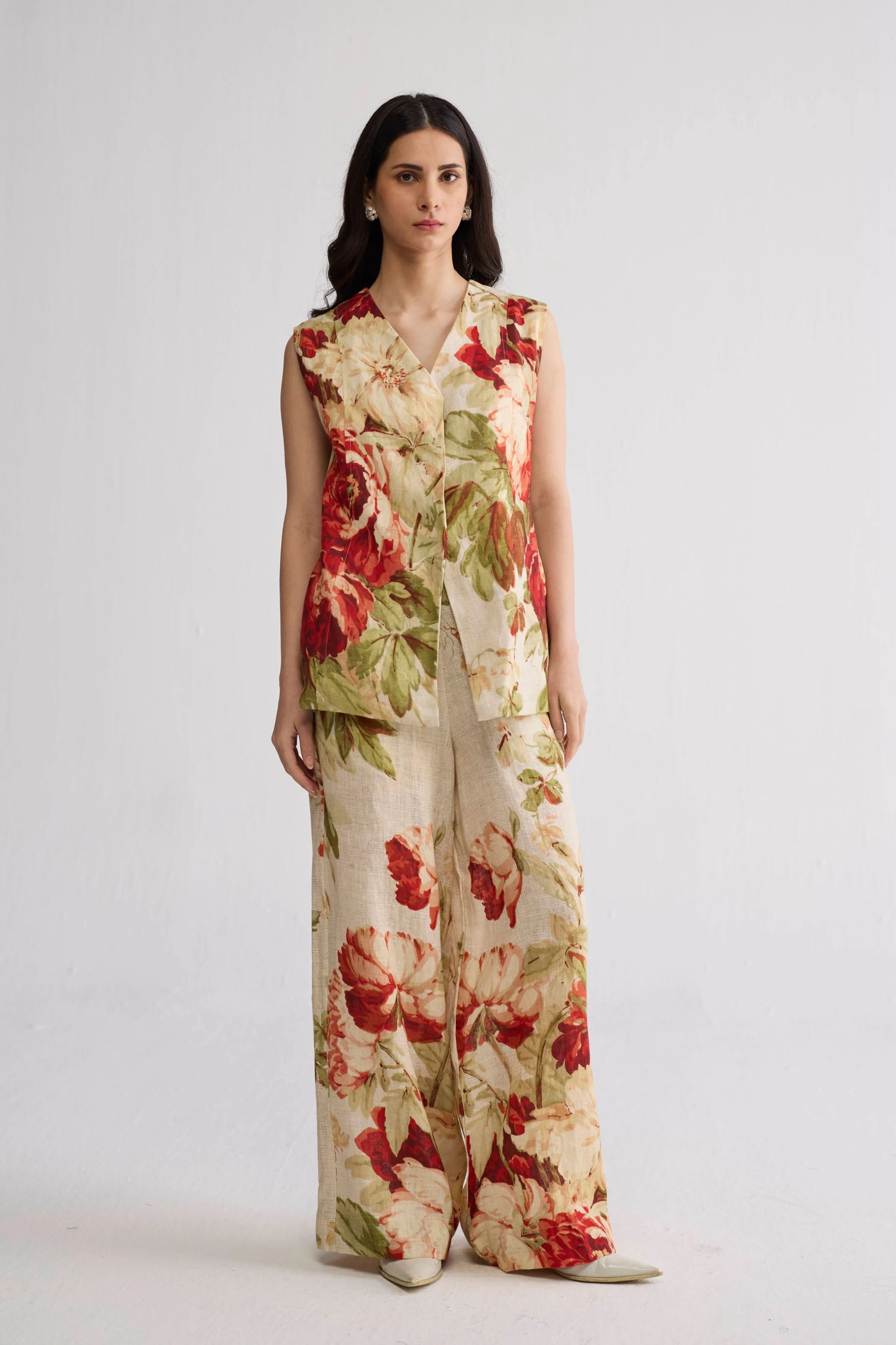 Sama Panelled Waistcoat & Pants Set
