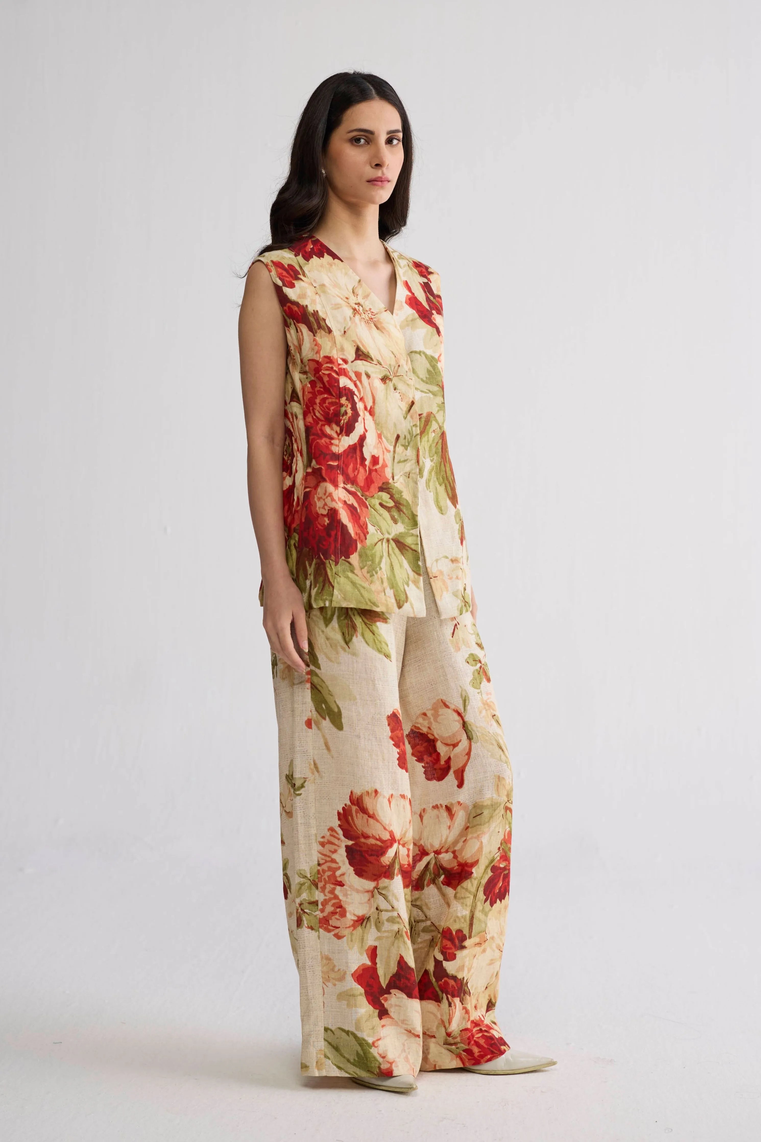 Sama Panelled Waistcoat & Pants Set
