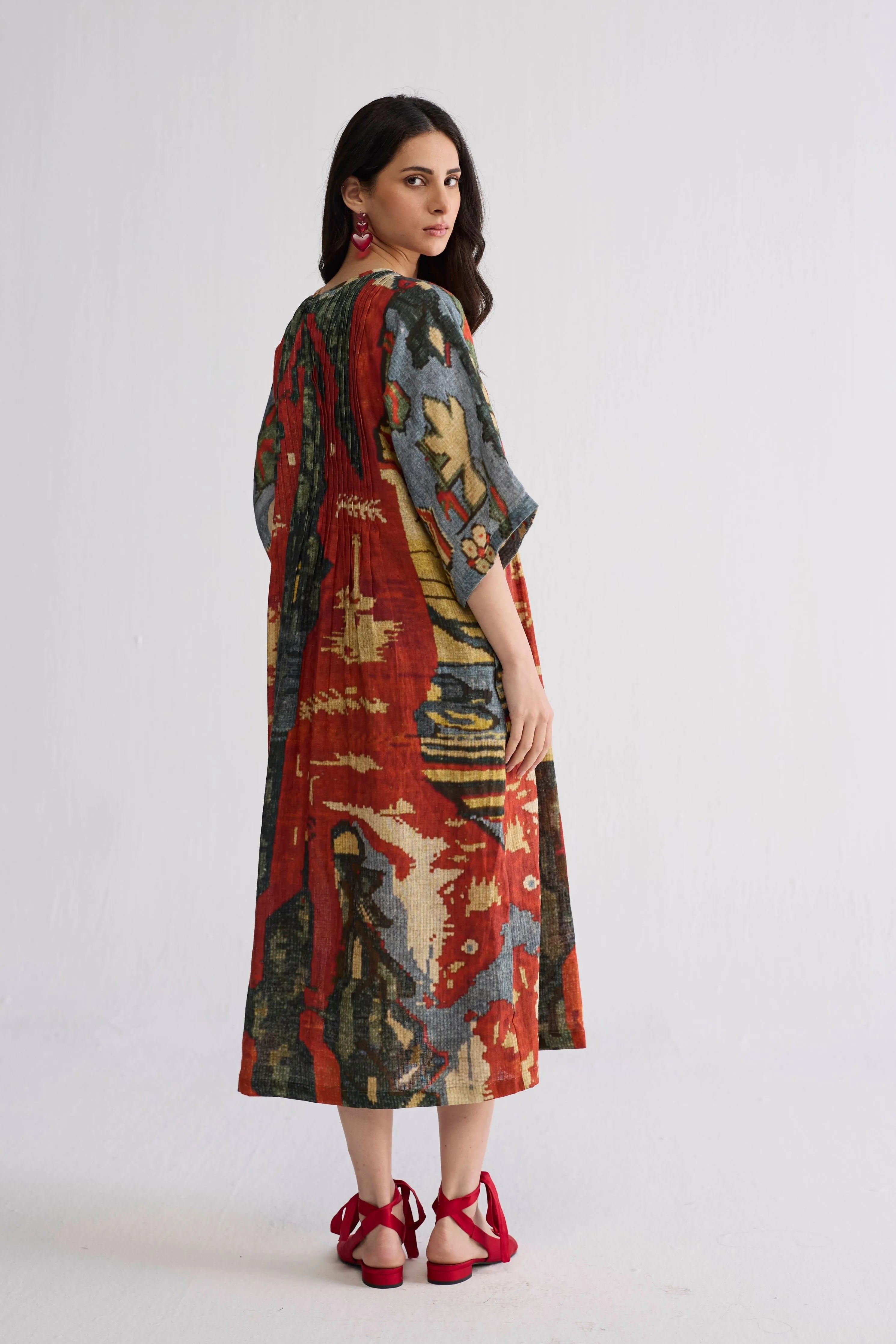 Alo Linen Pintucks Dress