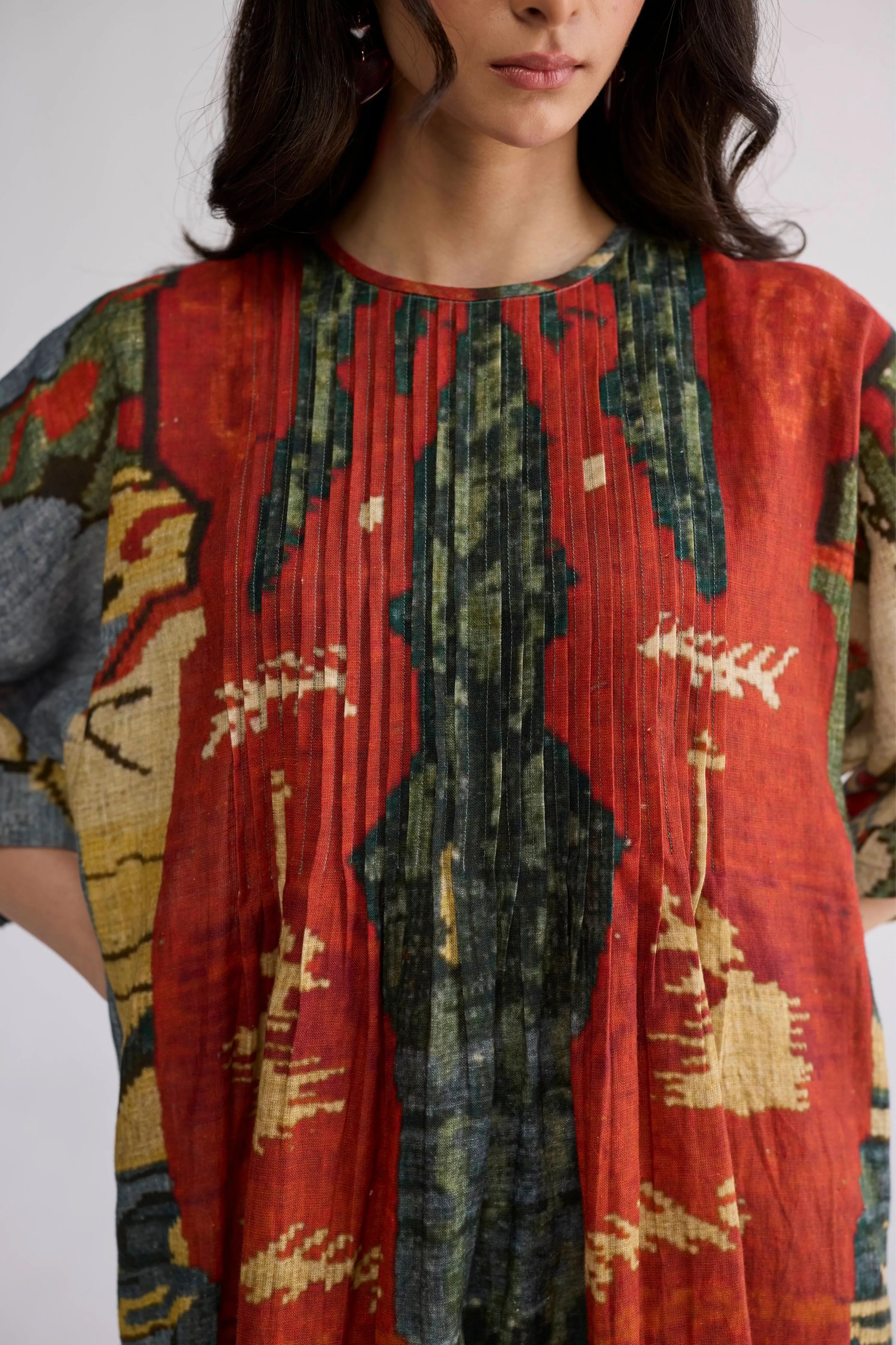 Alo Linen Pintucks Dress