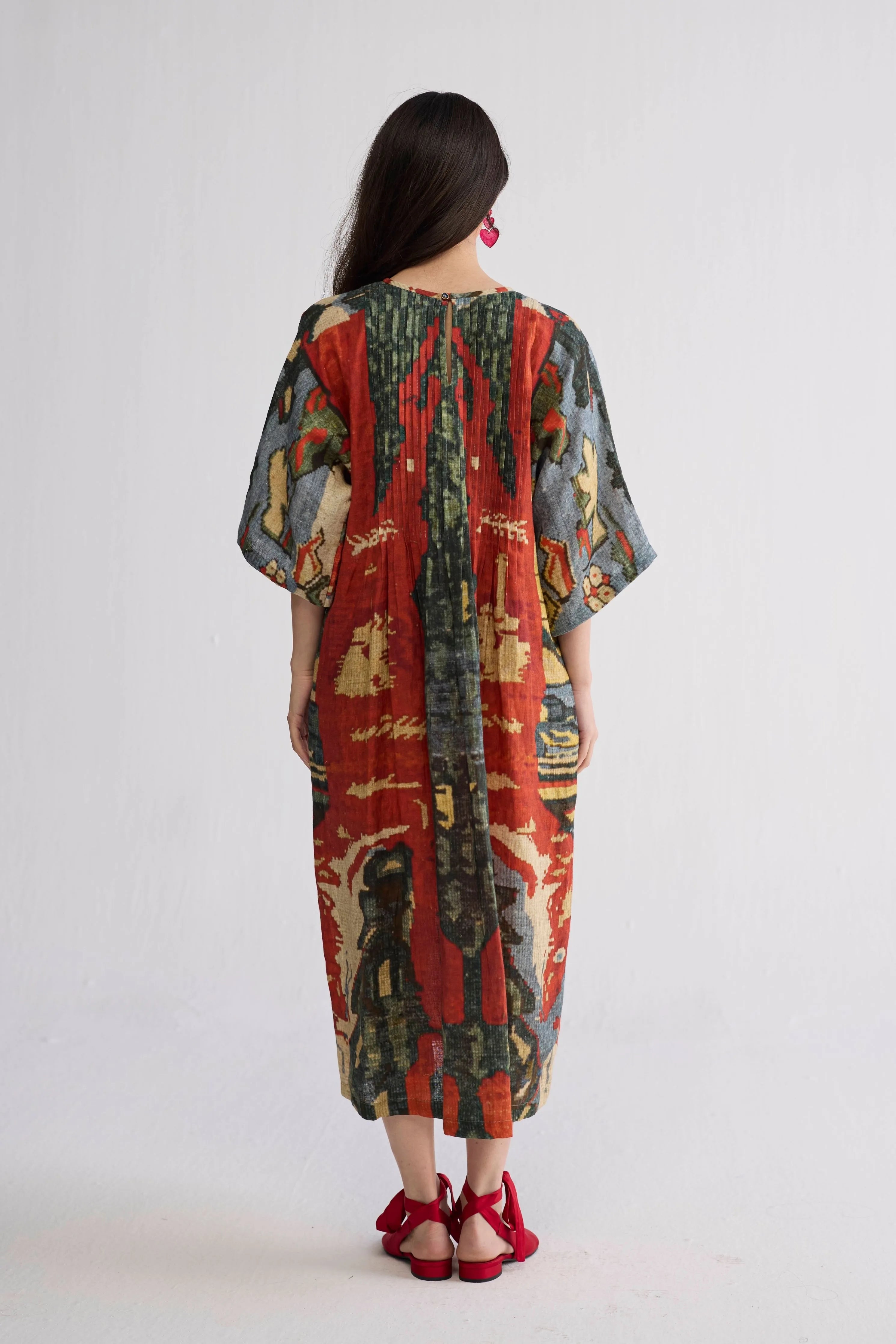 Alo Linen Pintucks Dress