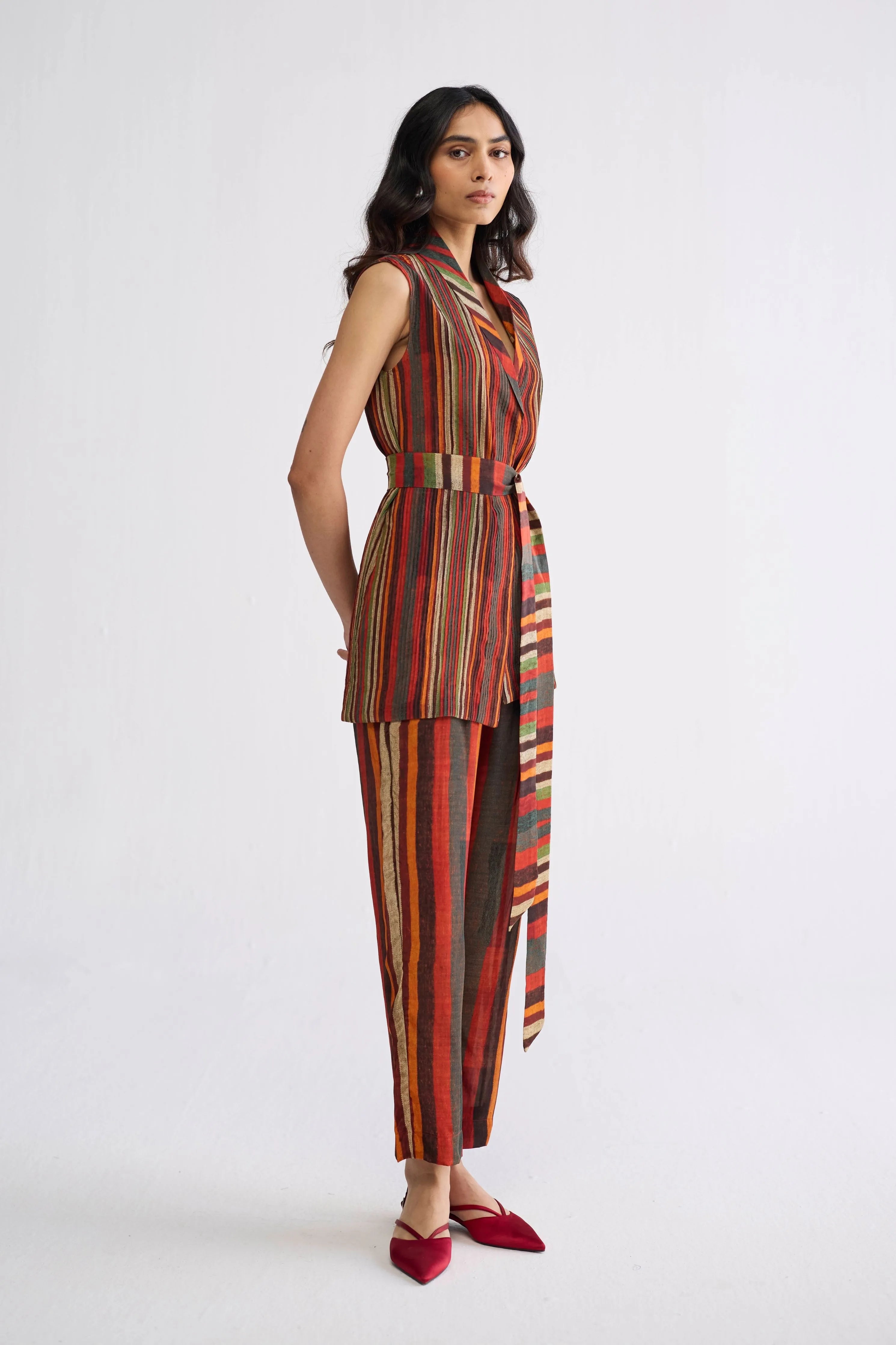 Jilian Pintucks Jacket & Pants Set