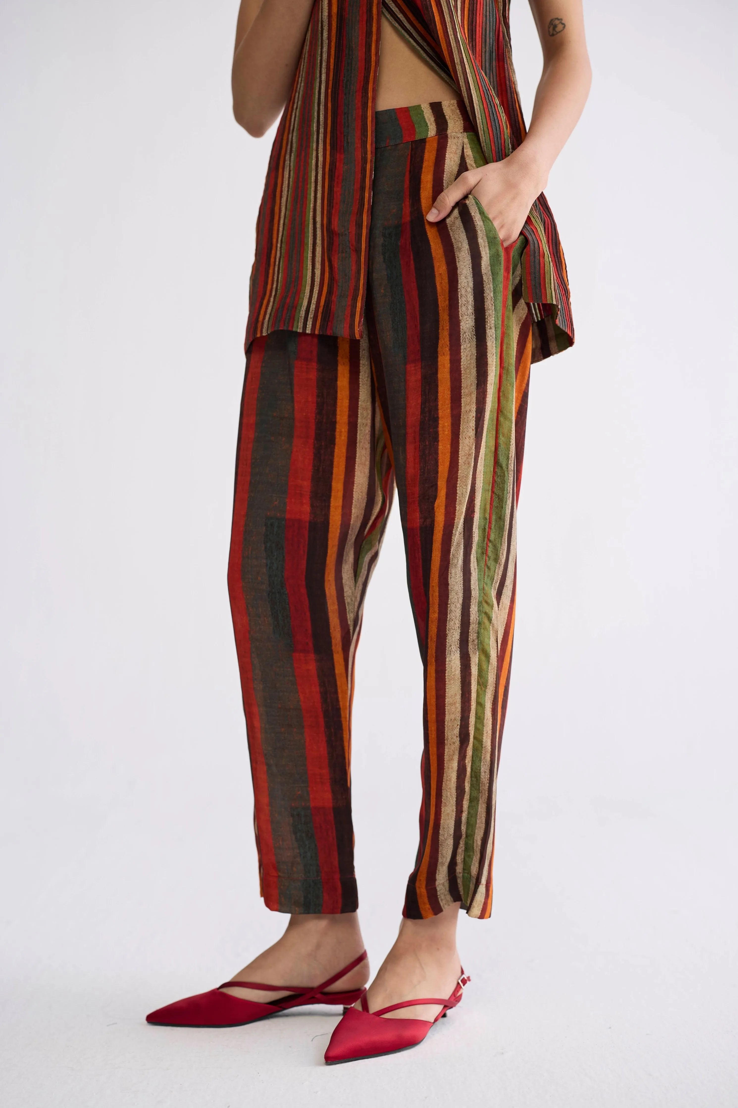 Jilian Pintucks Jacket & Pants Set