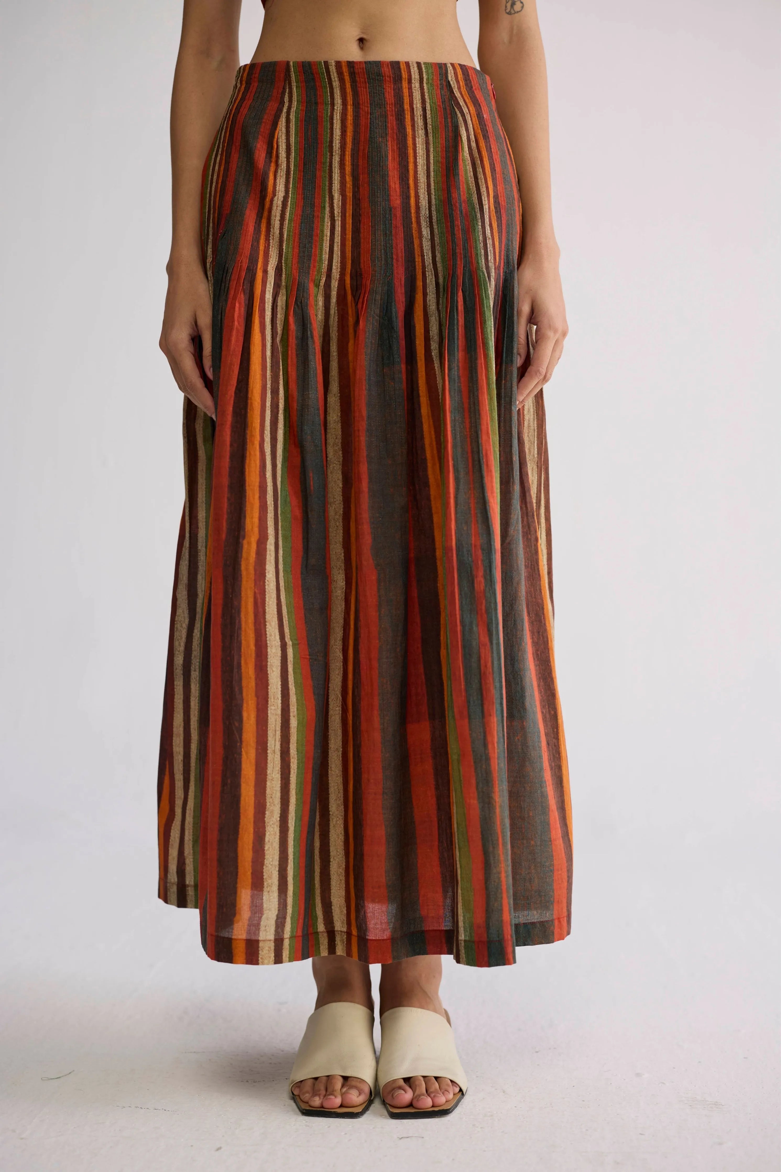 Jilian Top & Pintucks Skirt Set