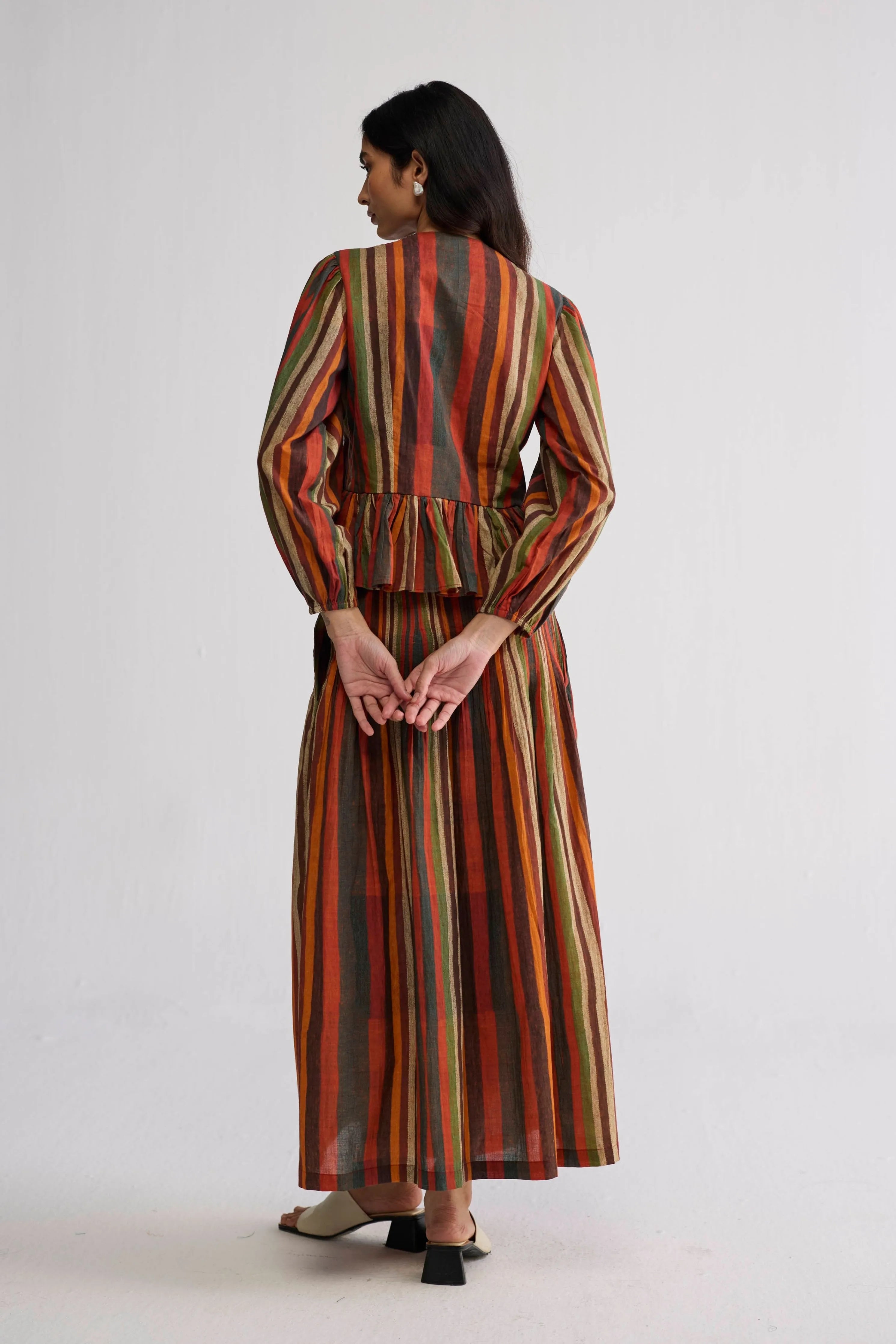 Jilian Top & Pintucks Skirt Set
