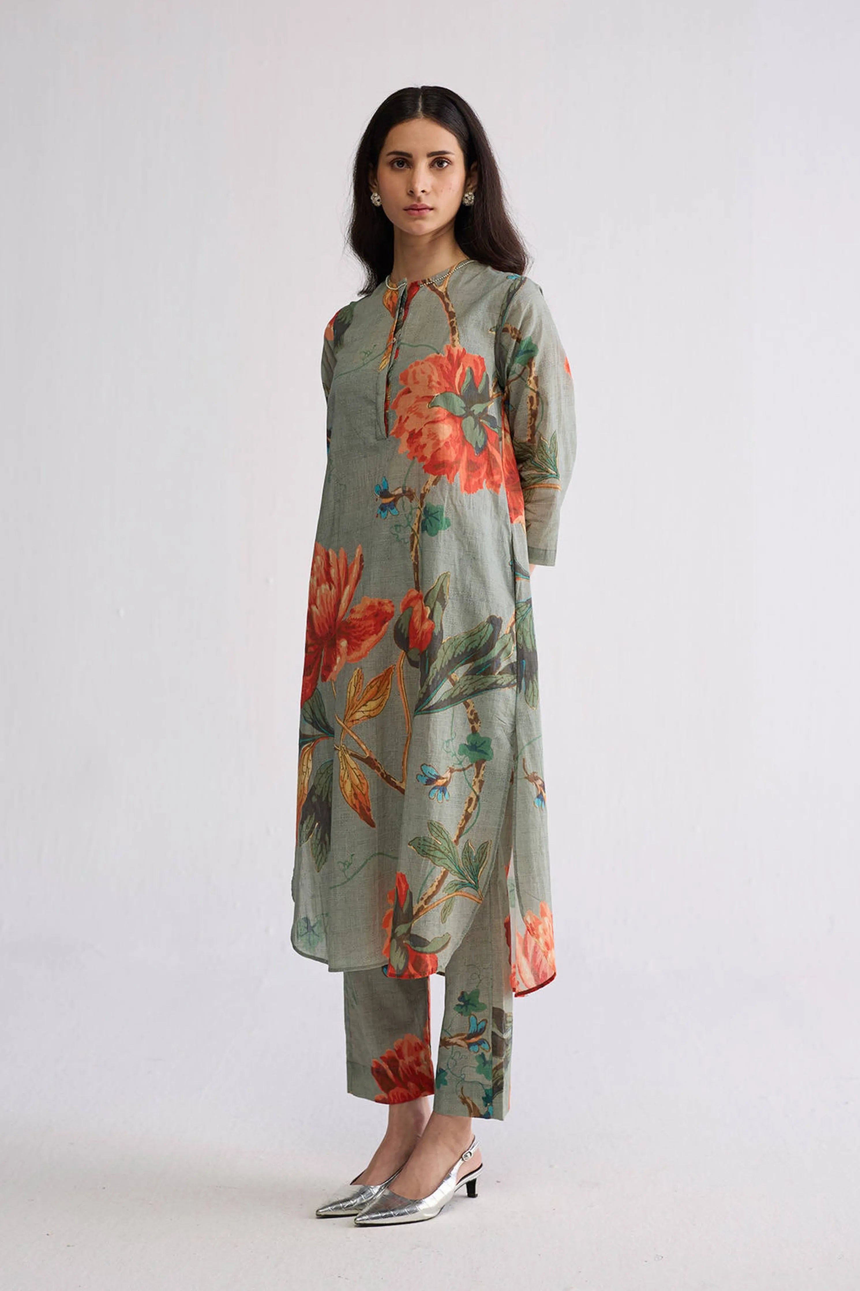 Cabbage Long Kurta Set