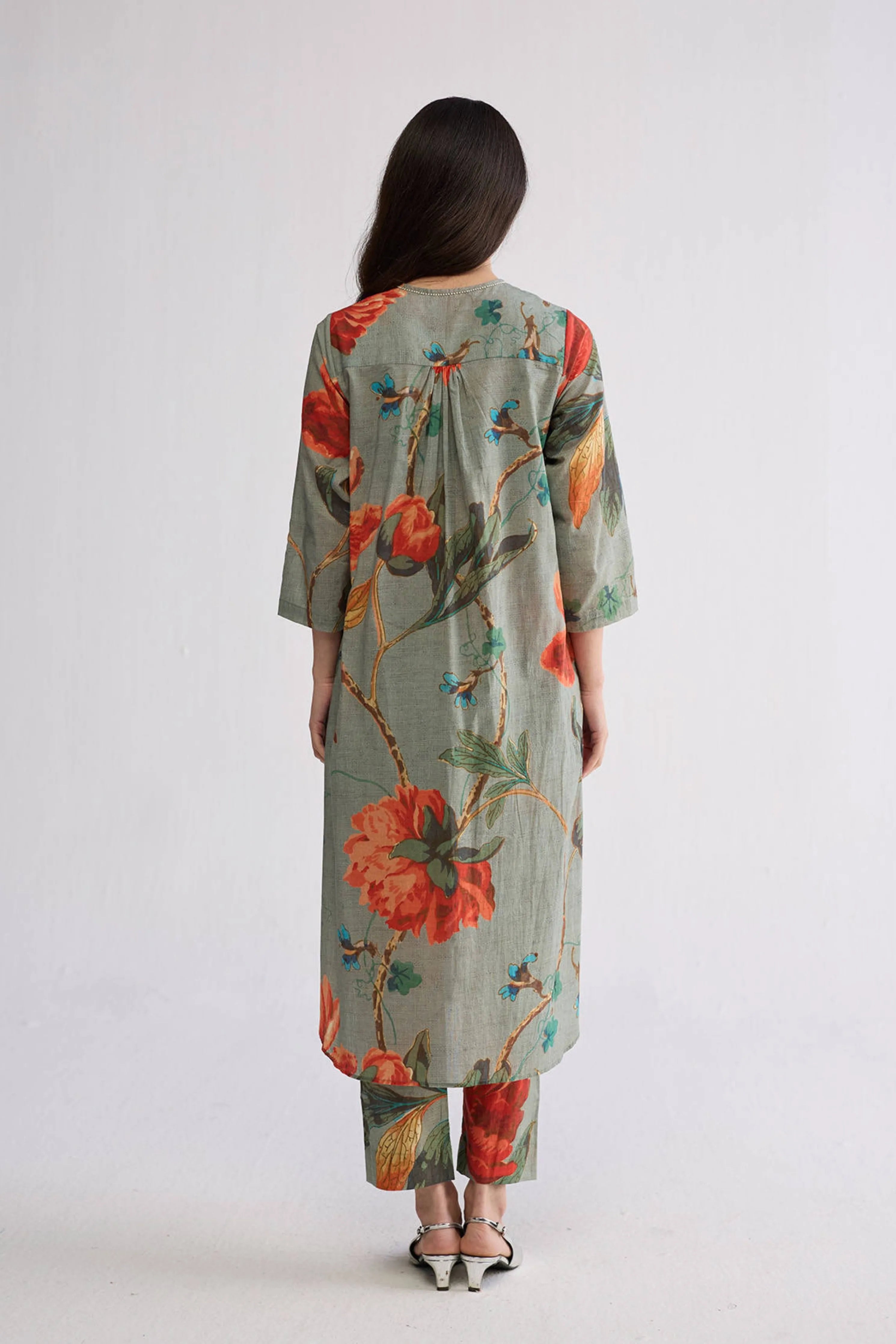 Cabbage Long Kurta Set