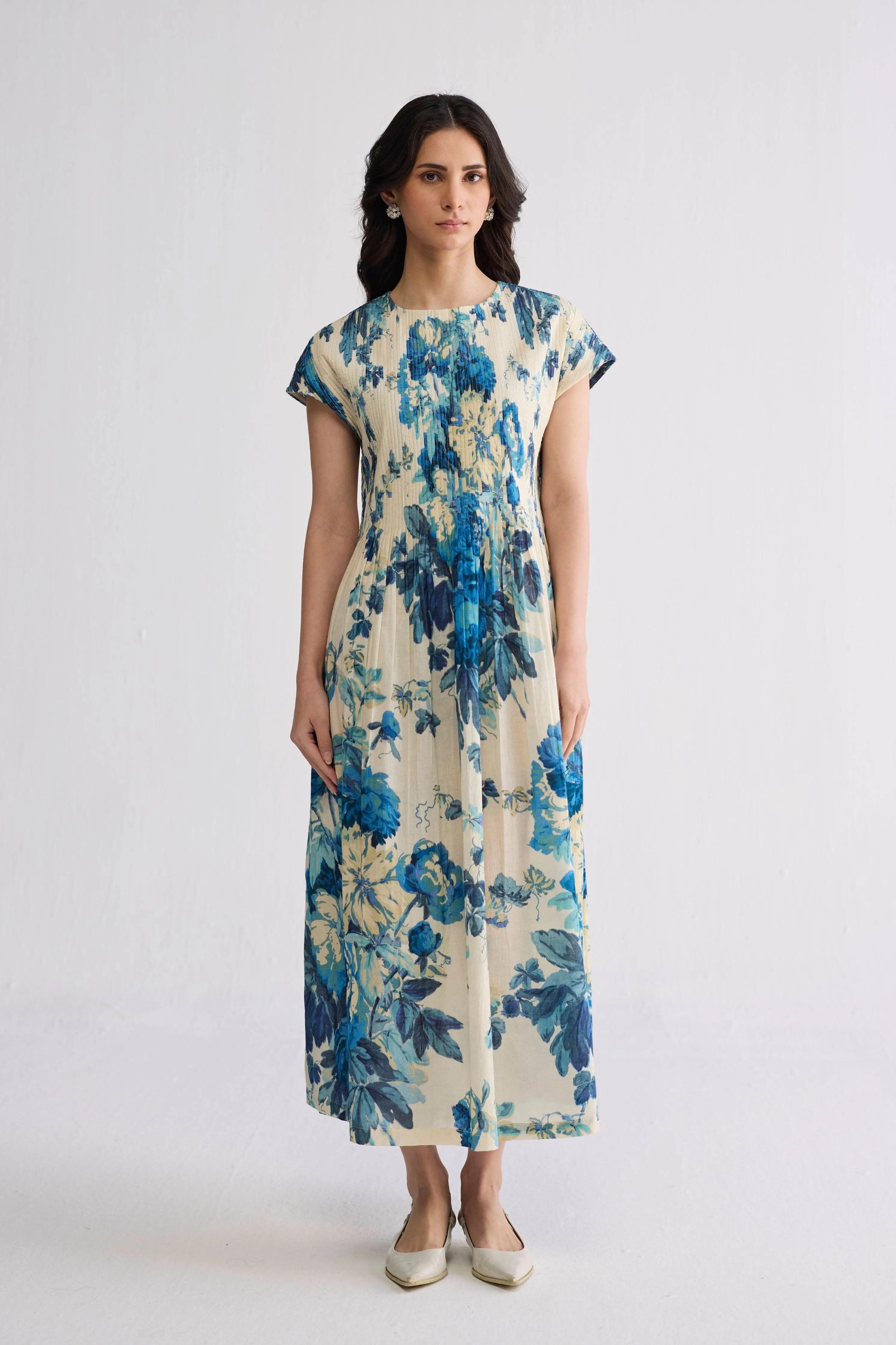 Royal Paradise Pintucks Dress