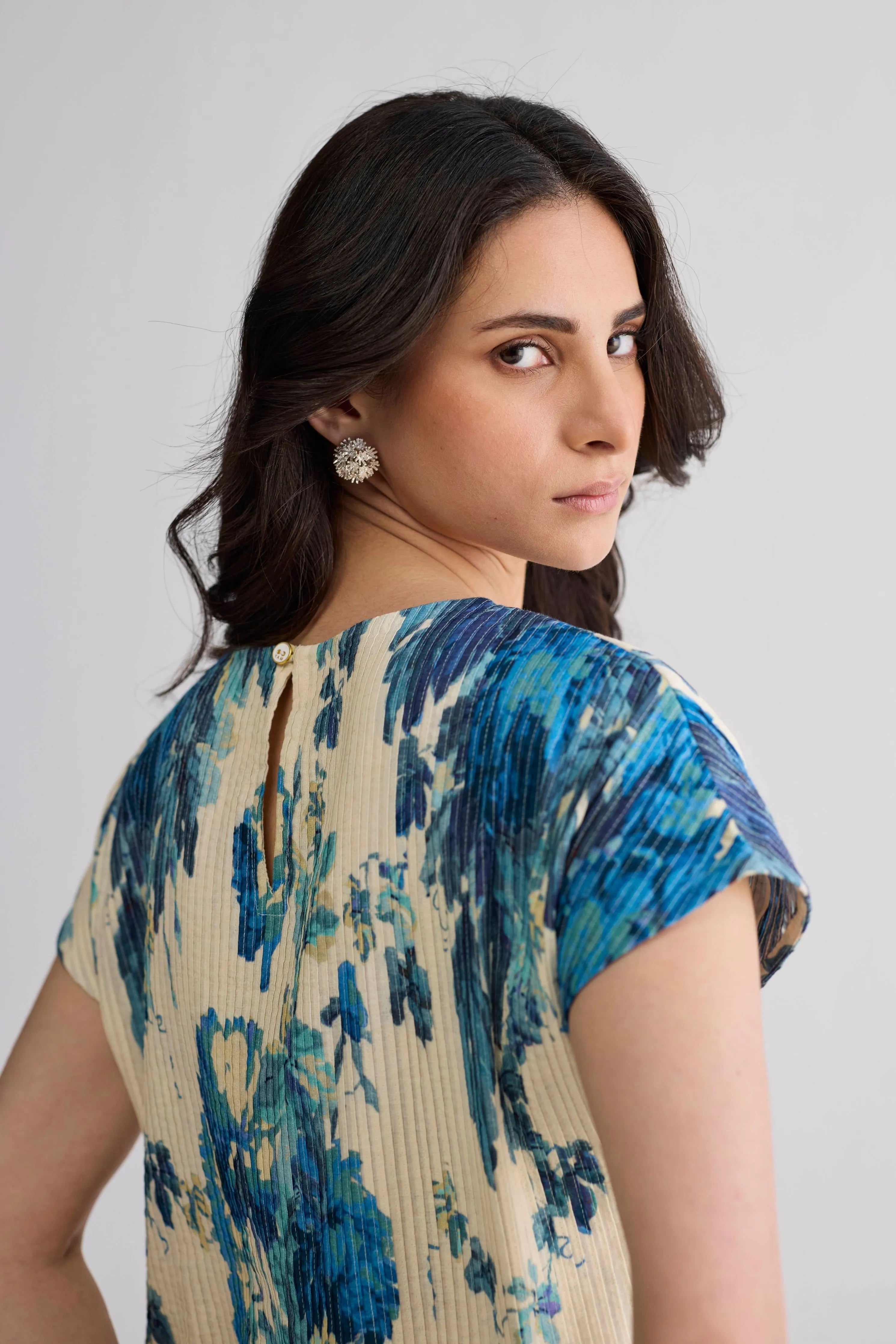 Royal Paradise Pintucks Dress