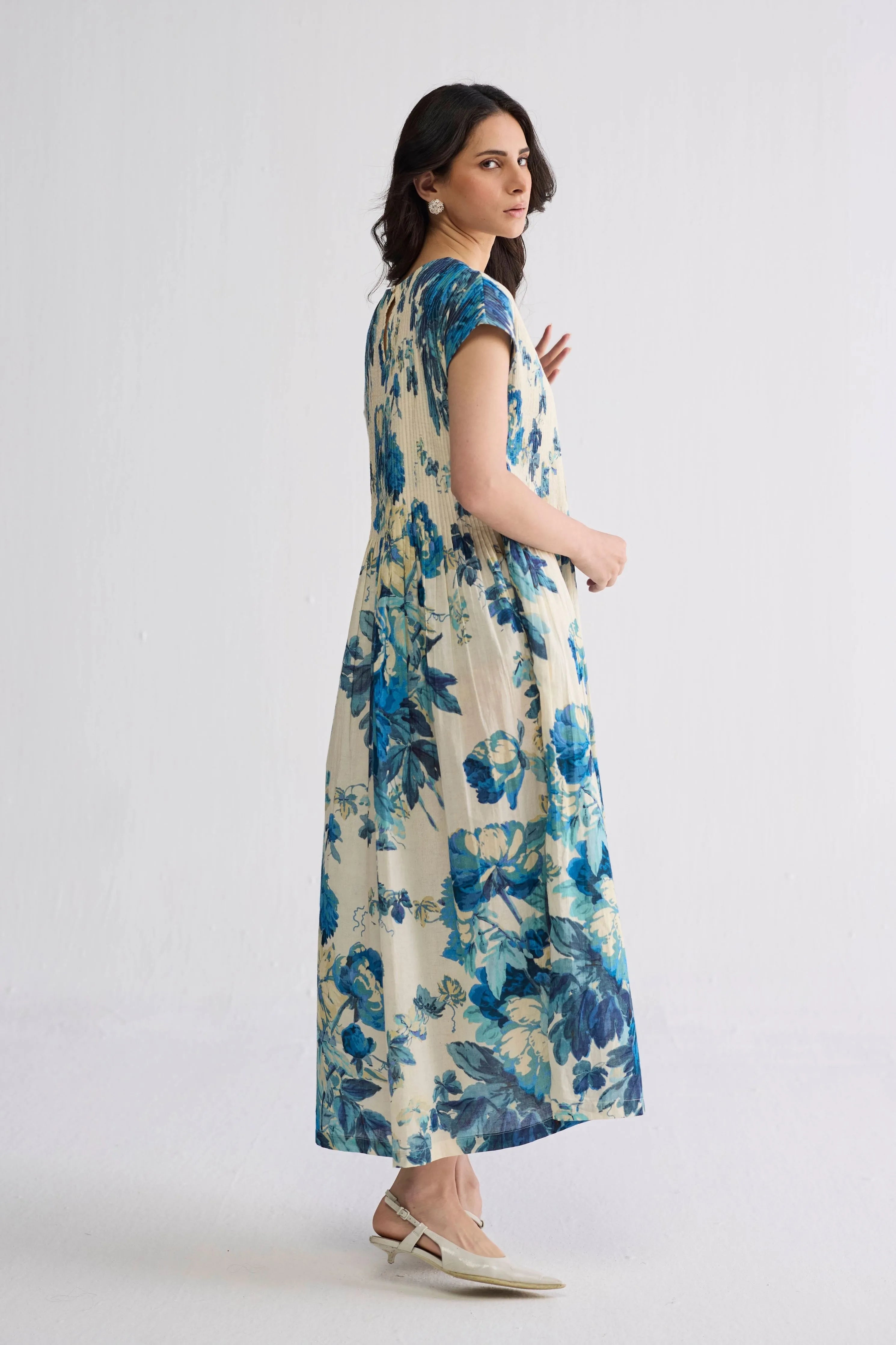 Royal Paradise Pintucks Dress