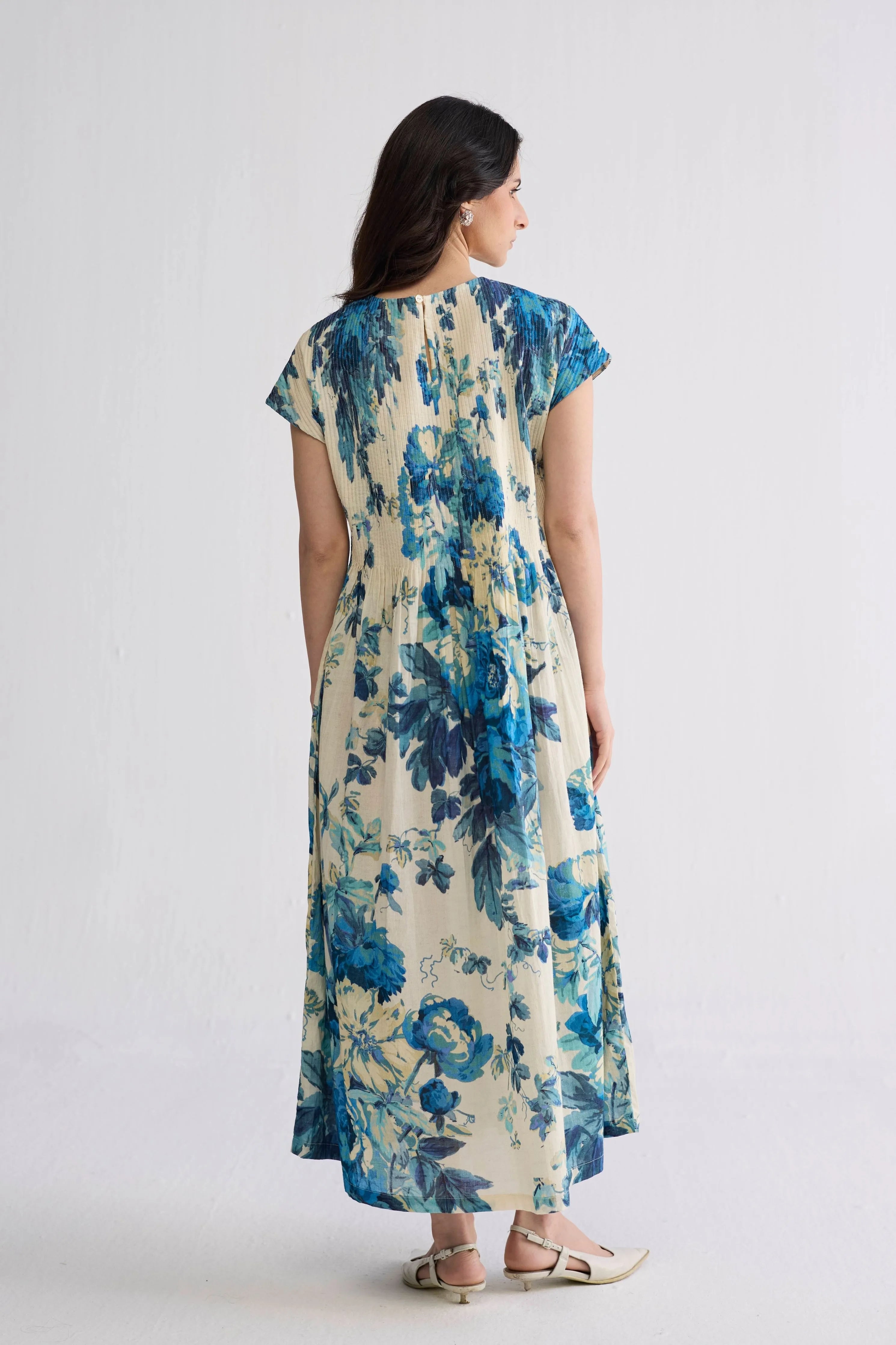 Royal Paradise Pintucks Dress
