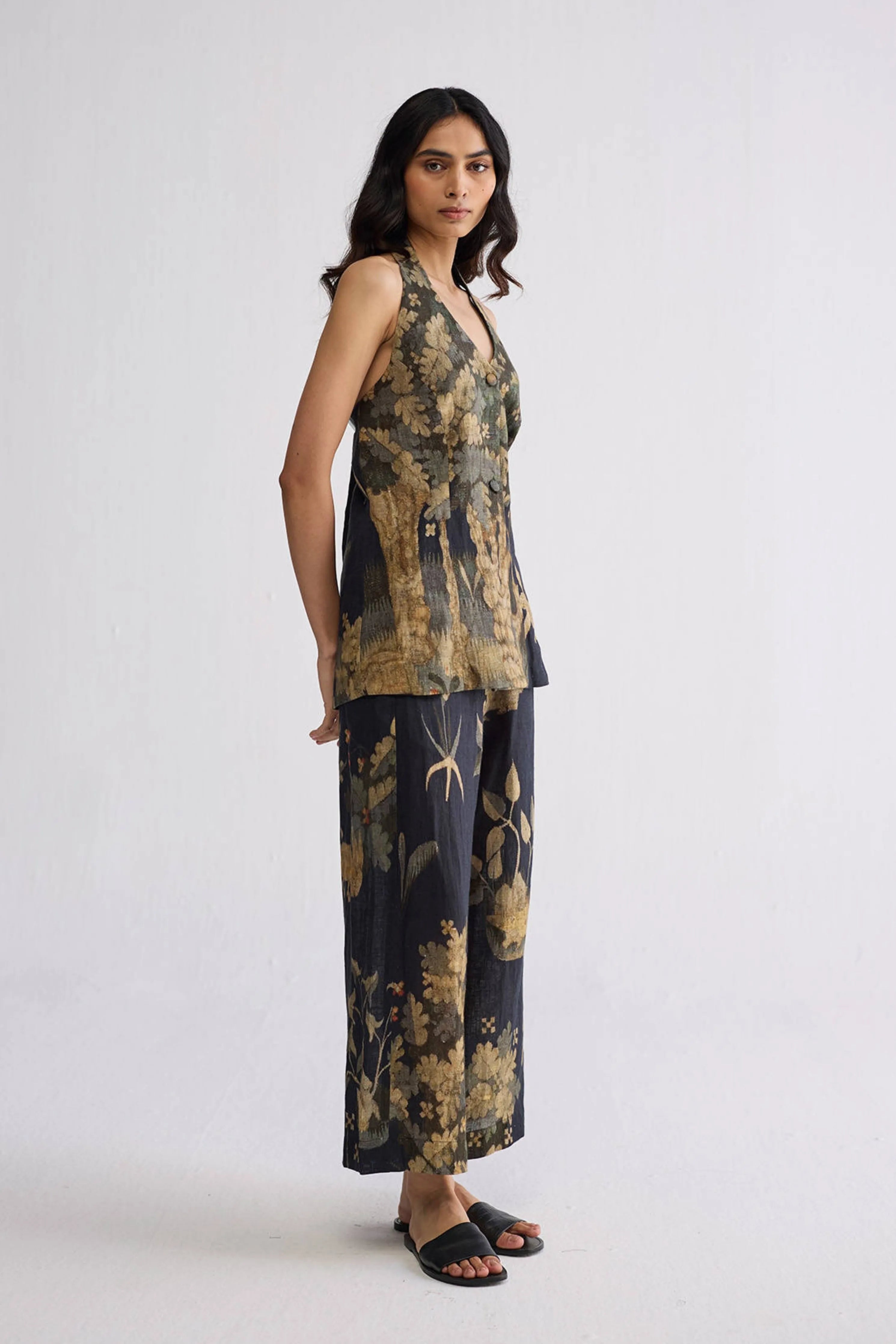 Banyan Halterneck Waistcoat & Pants Set