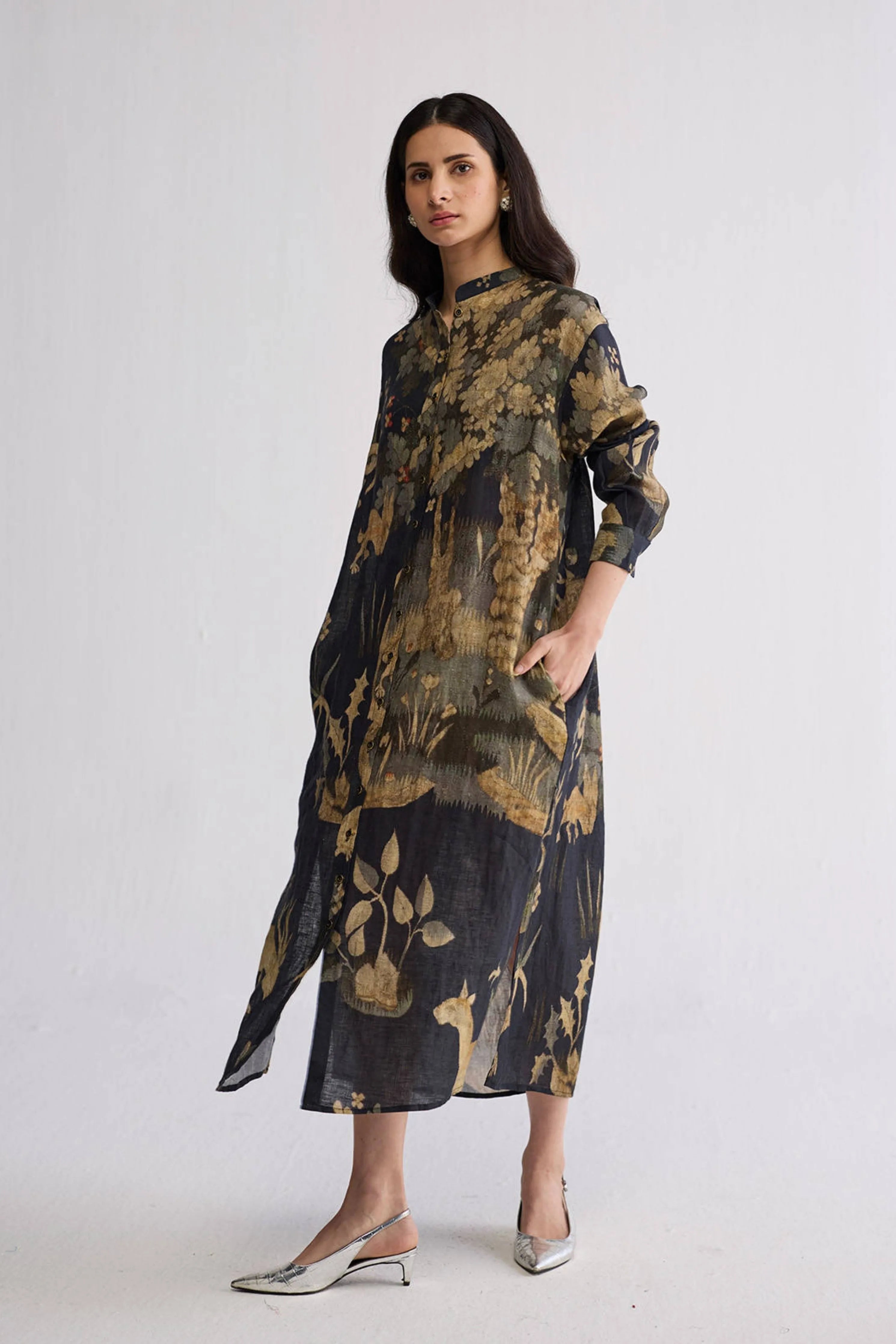 Banyan Linen Shirt Dress