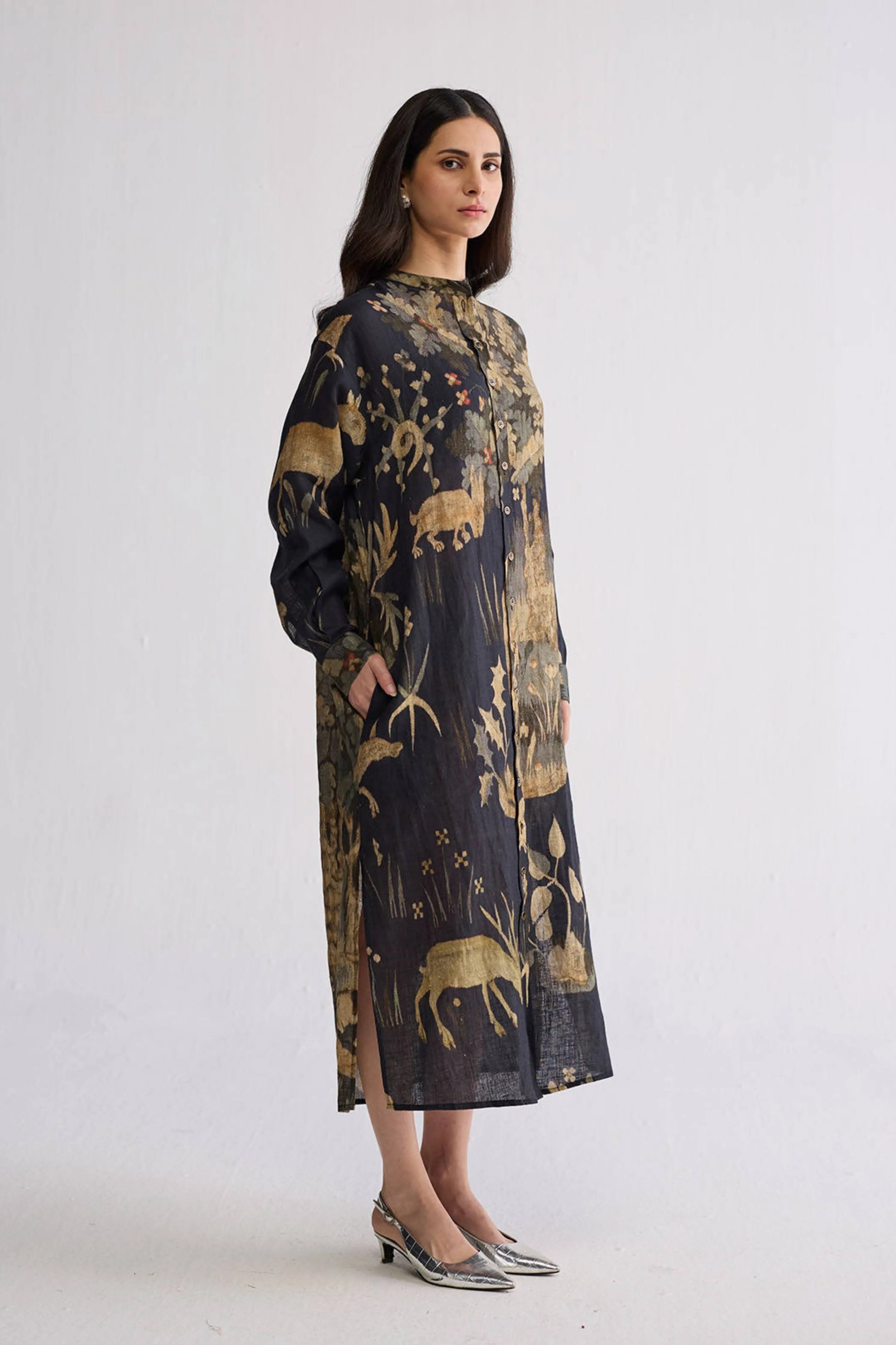 Banyan Linen Shirt Dress