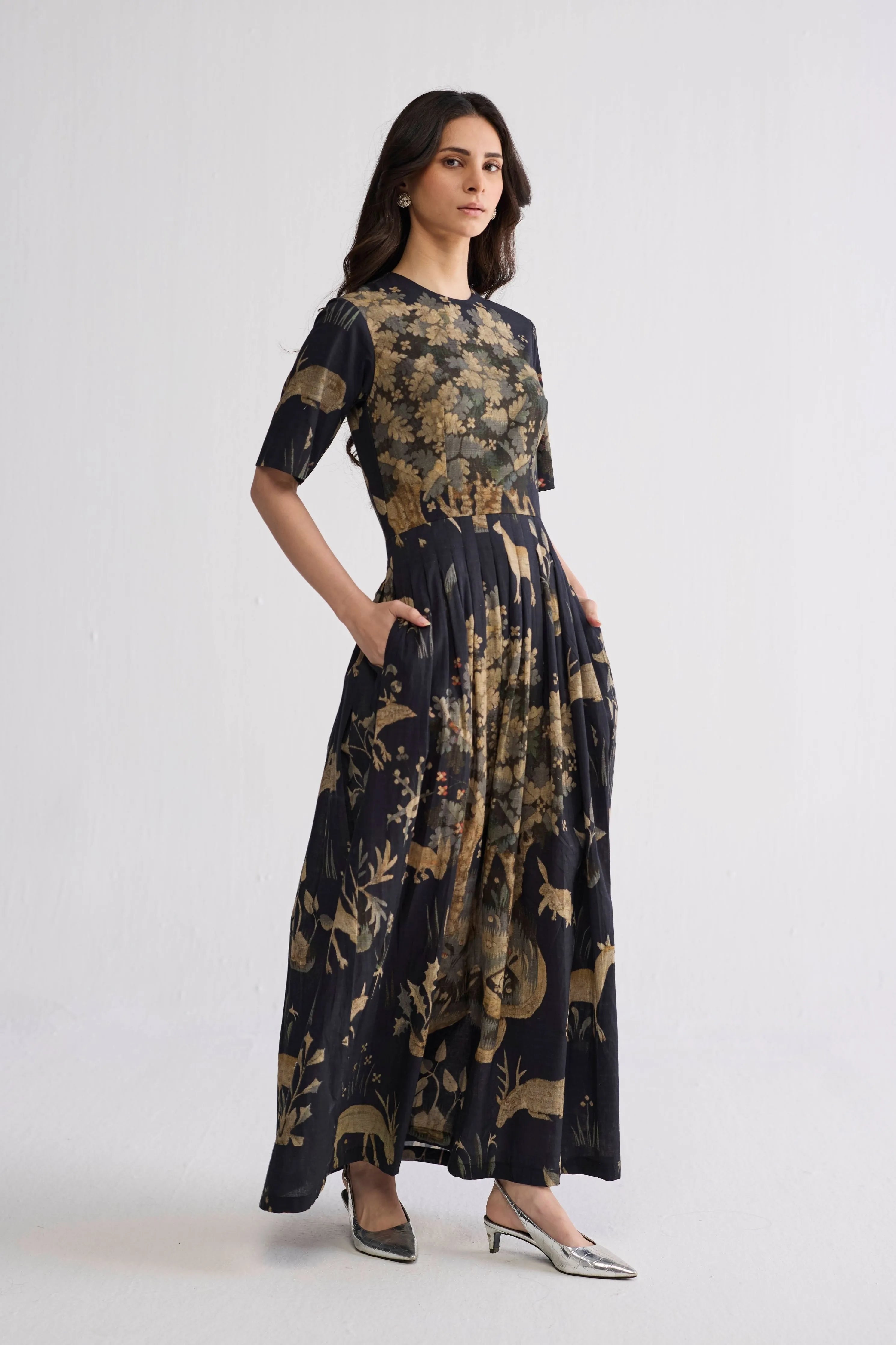 Banyan Half Pleated Dress