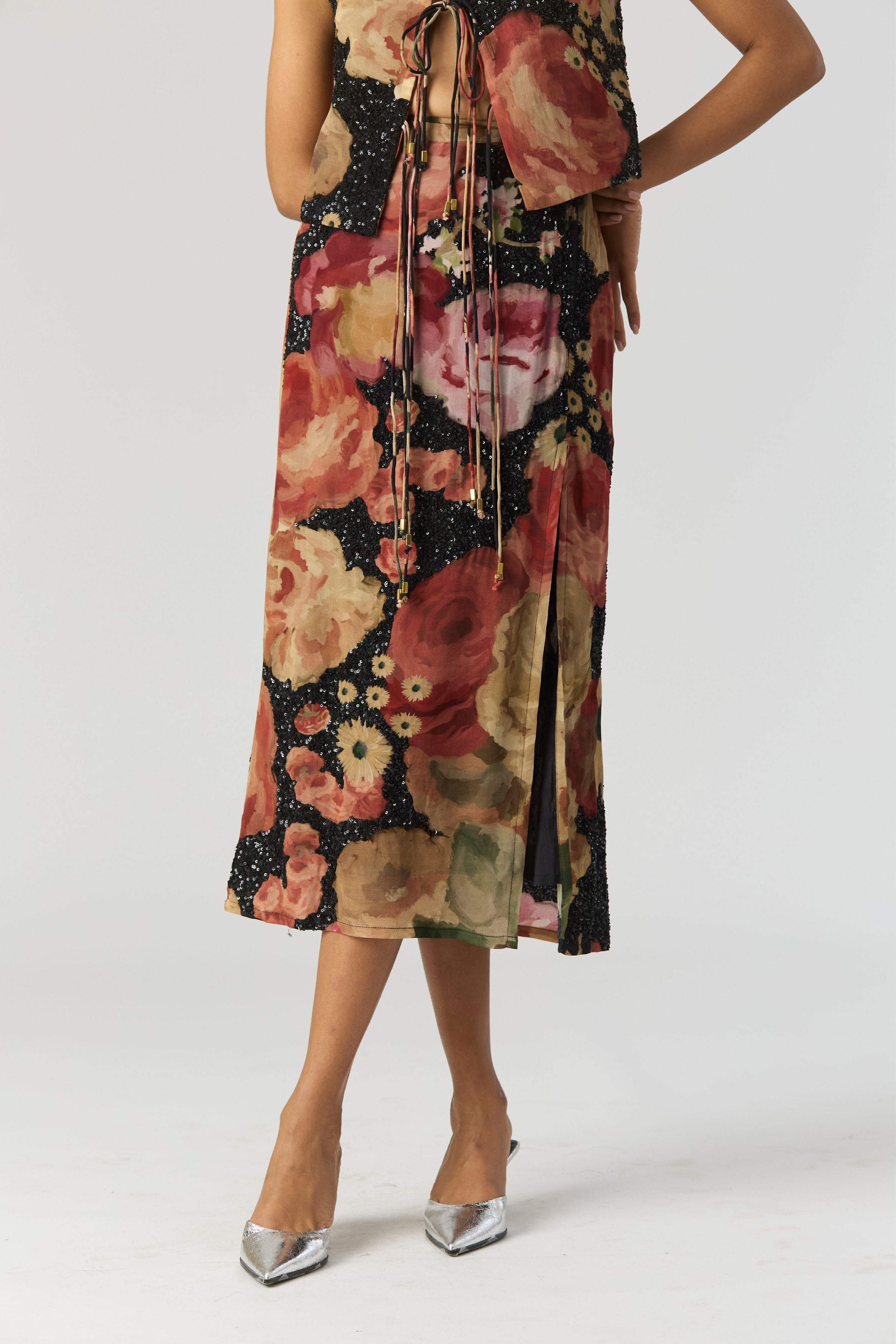 Rosalia Embroidered Top & Skirt