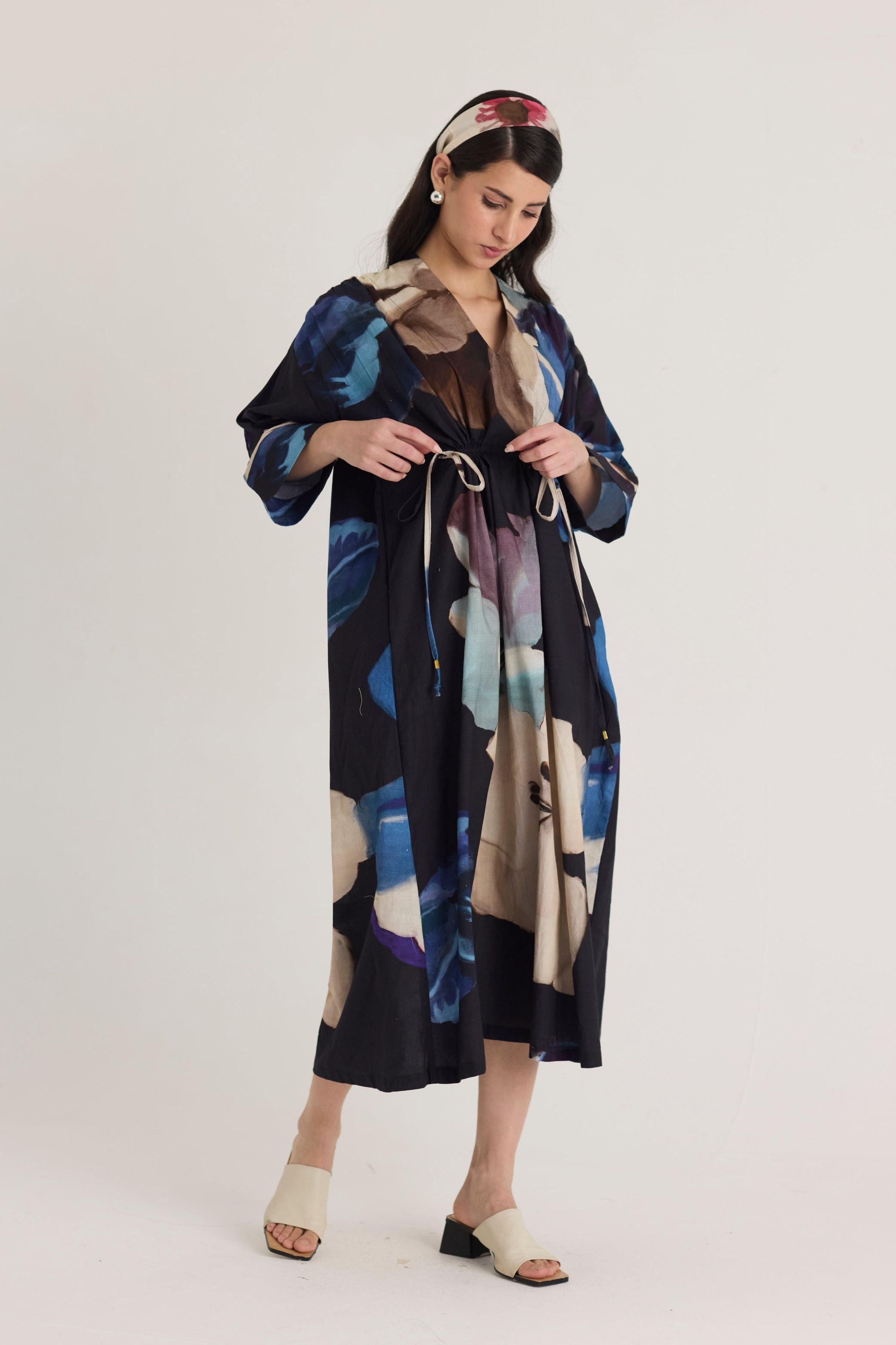 Rocco  Drawstring Kaftan Dress
