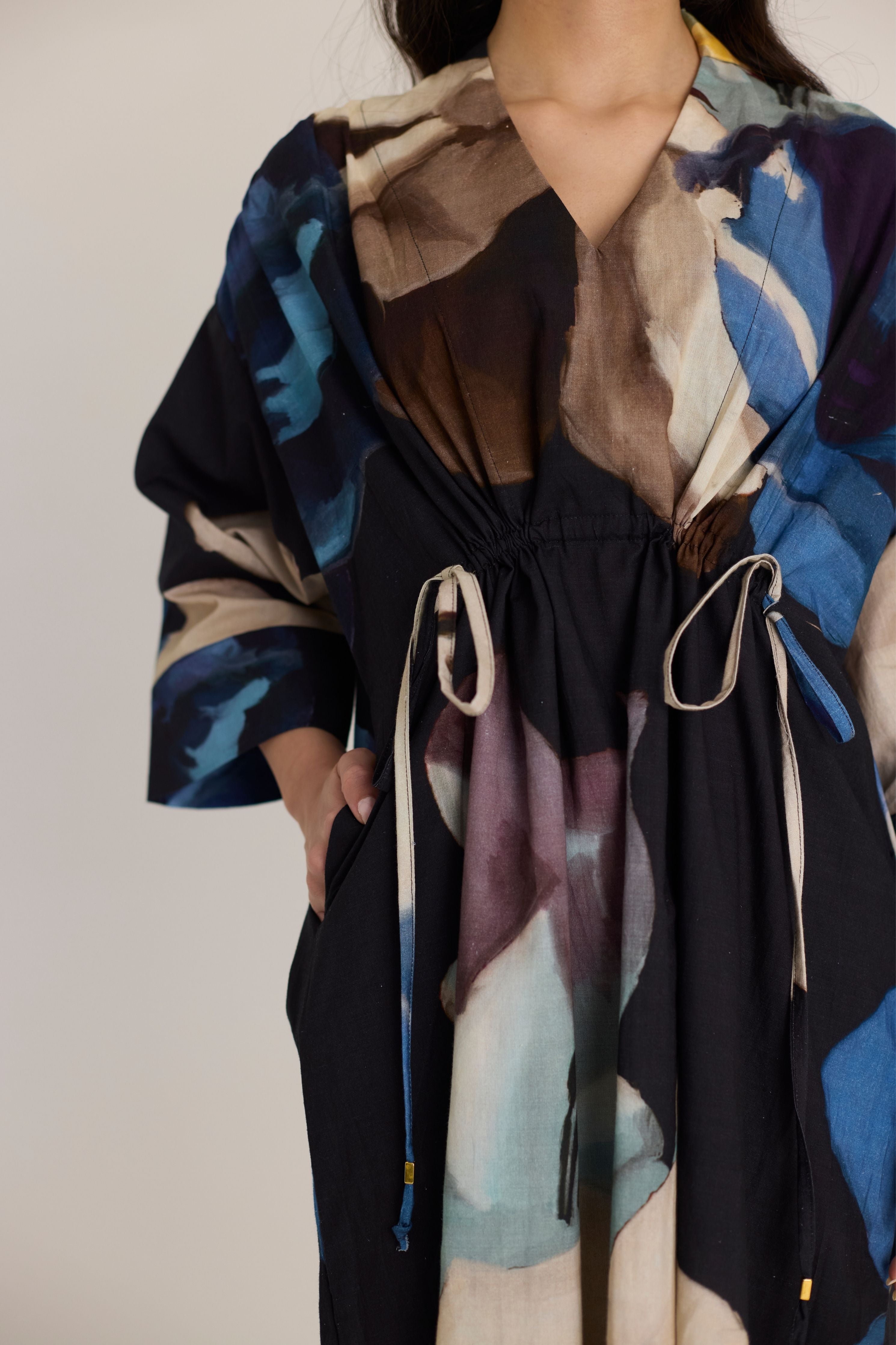 Rocco  Drawstring Kaftan Dress