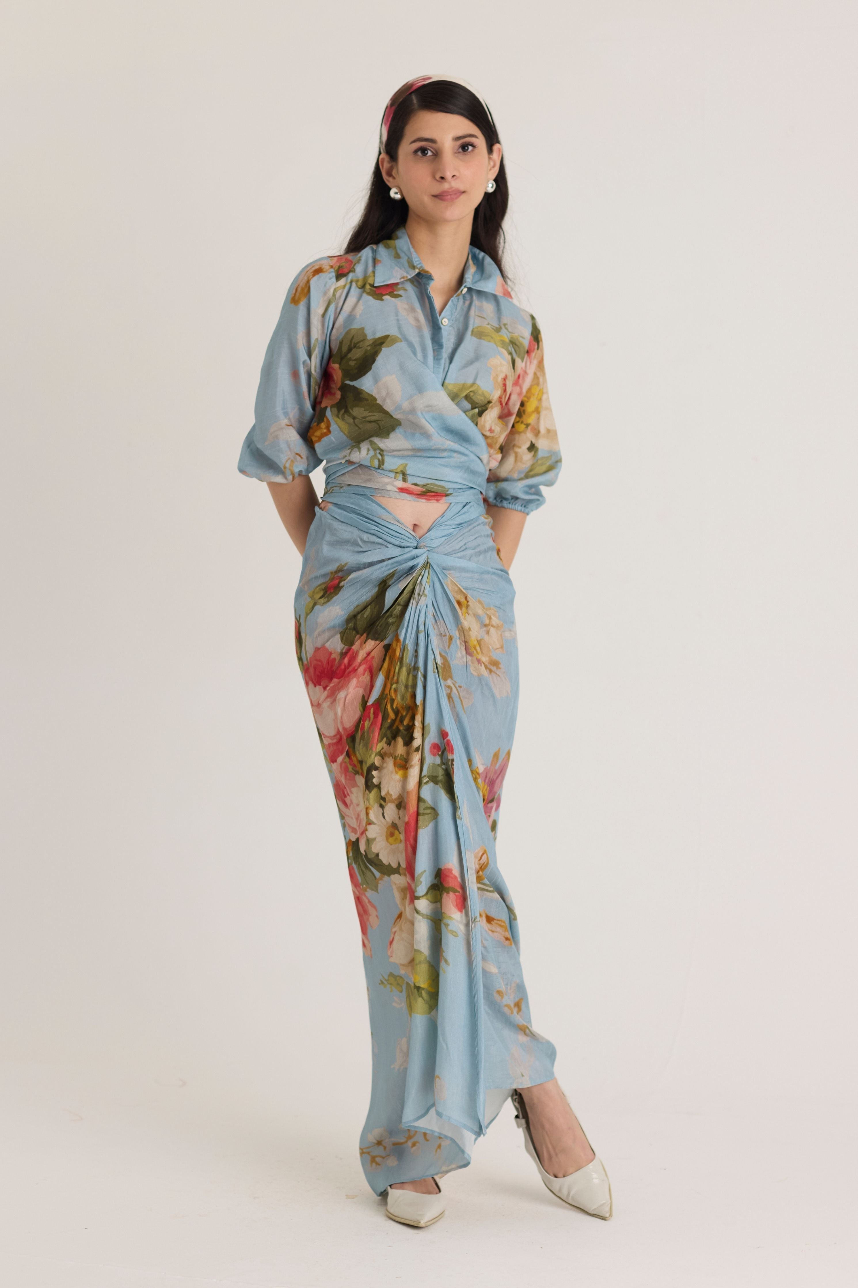 Taffy Tie-Up Top & Skirt Set