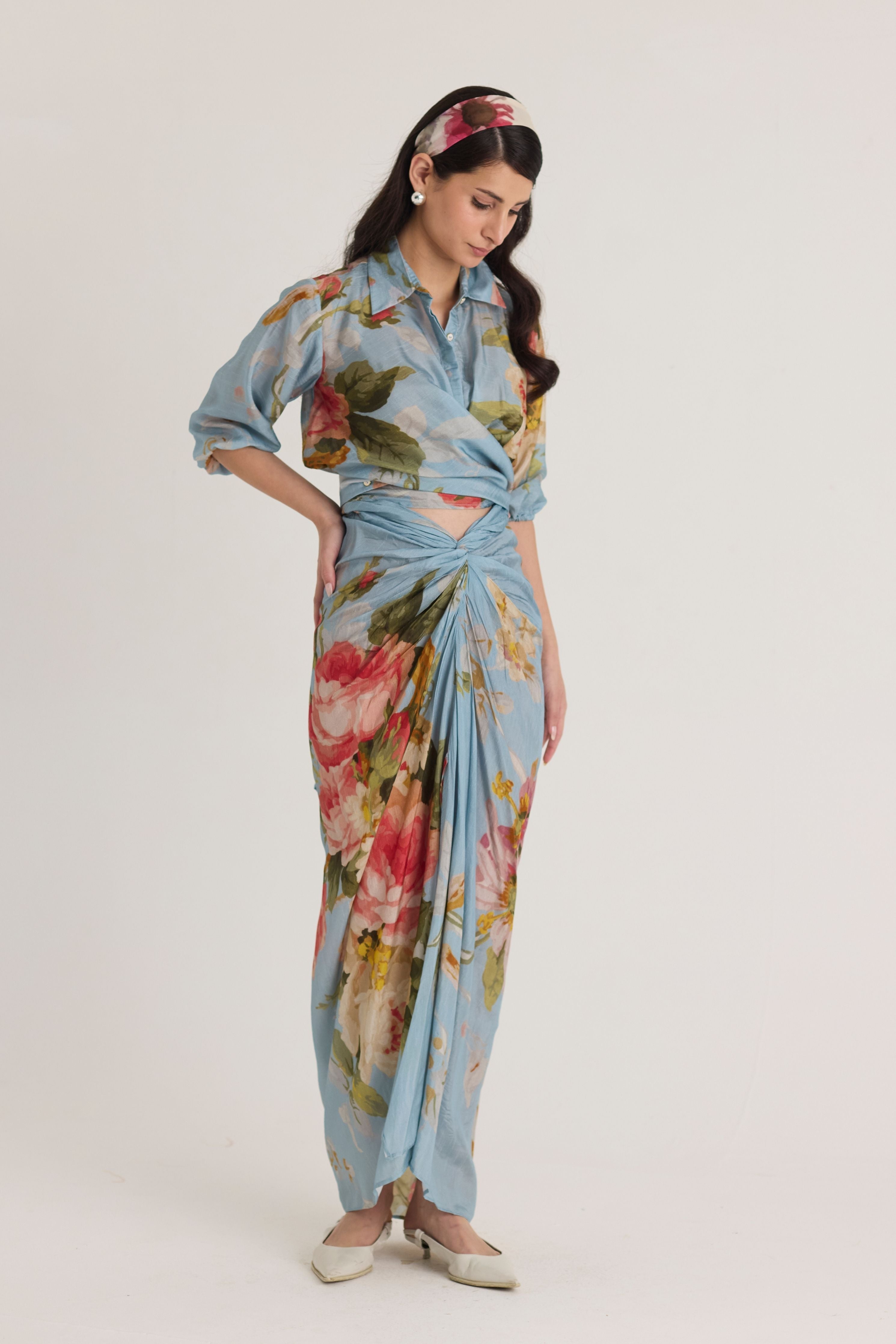 Taffy Tie-Up Top & Skirt Set