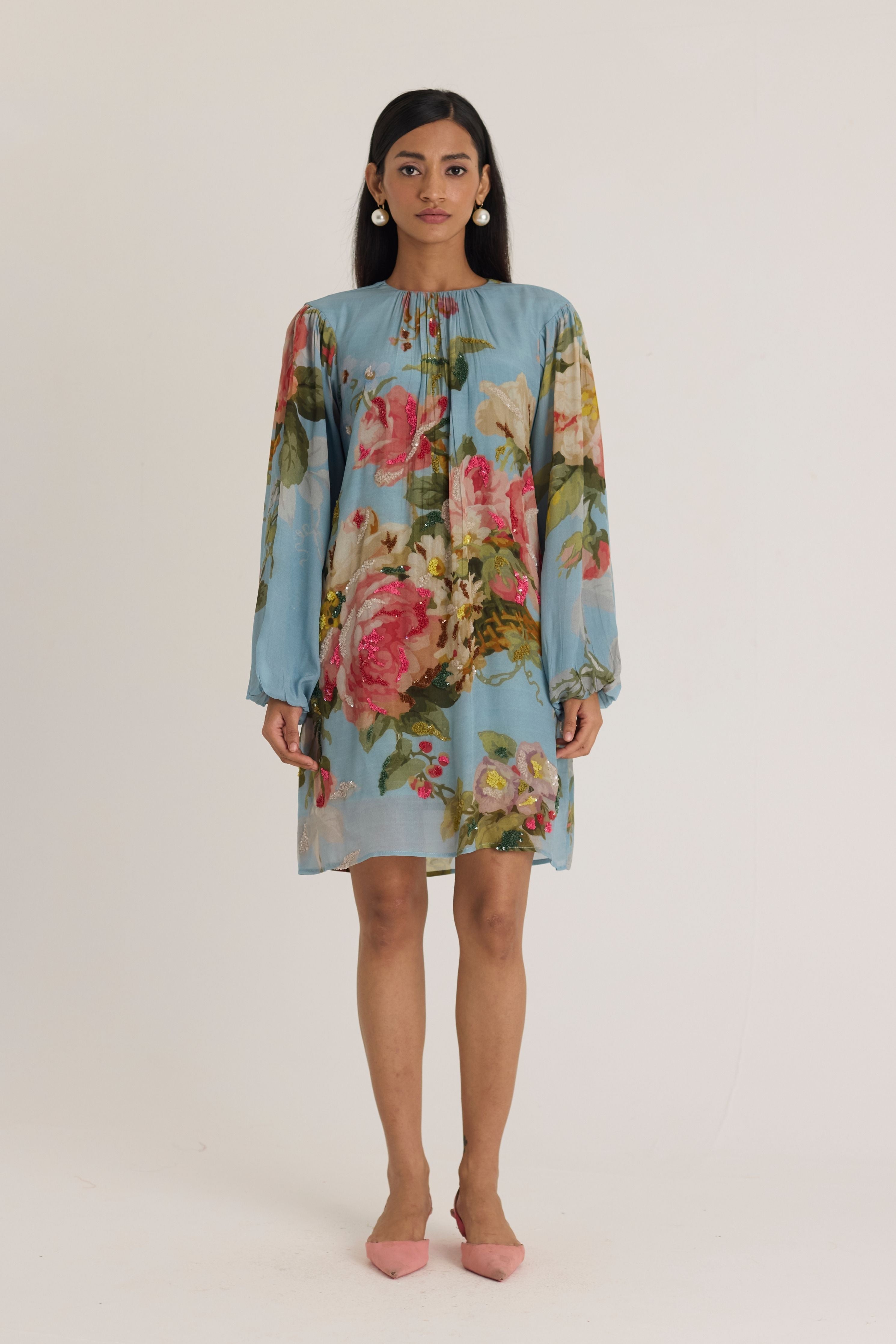 Taffy Embroidered Short Dress