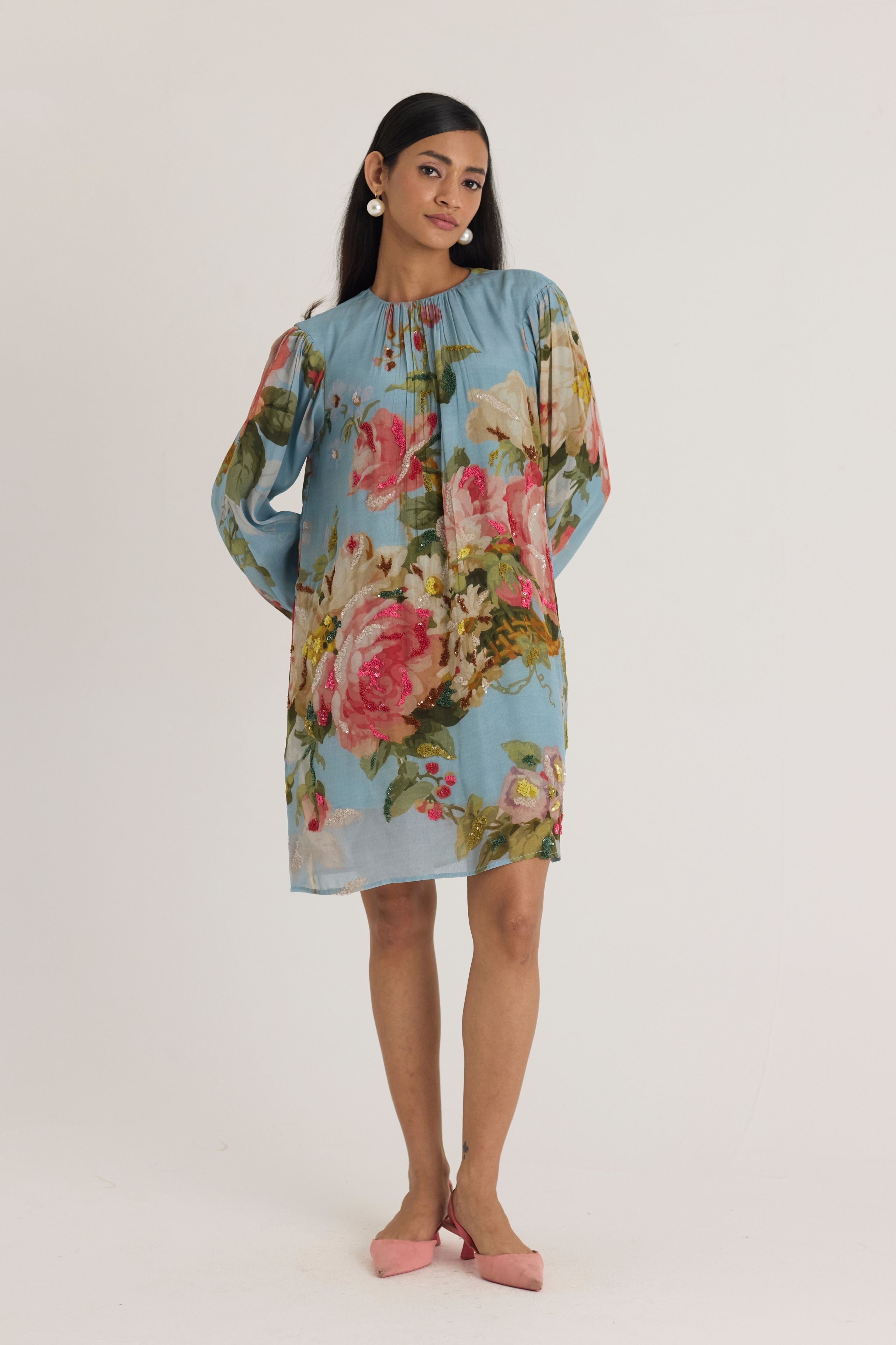 Taffy Embroidered Short Dress