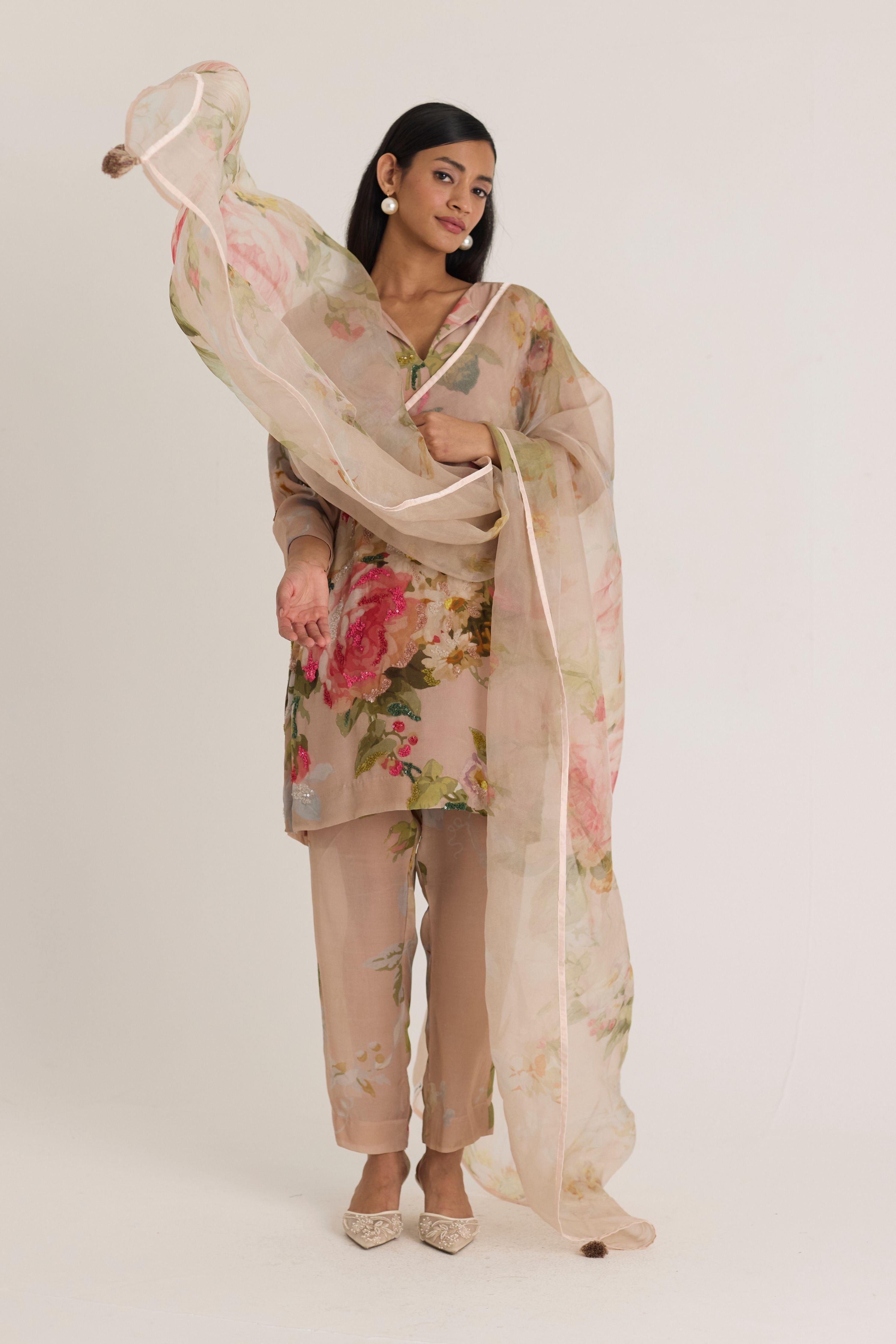 Hazel Organza Dupatta