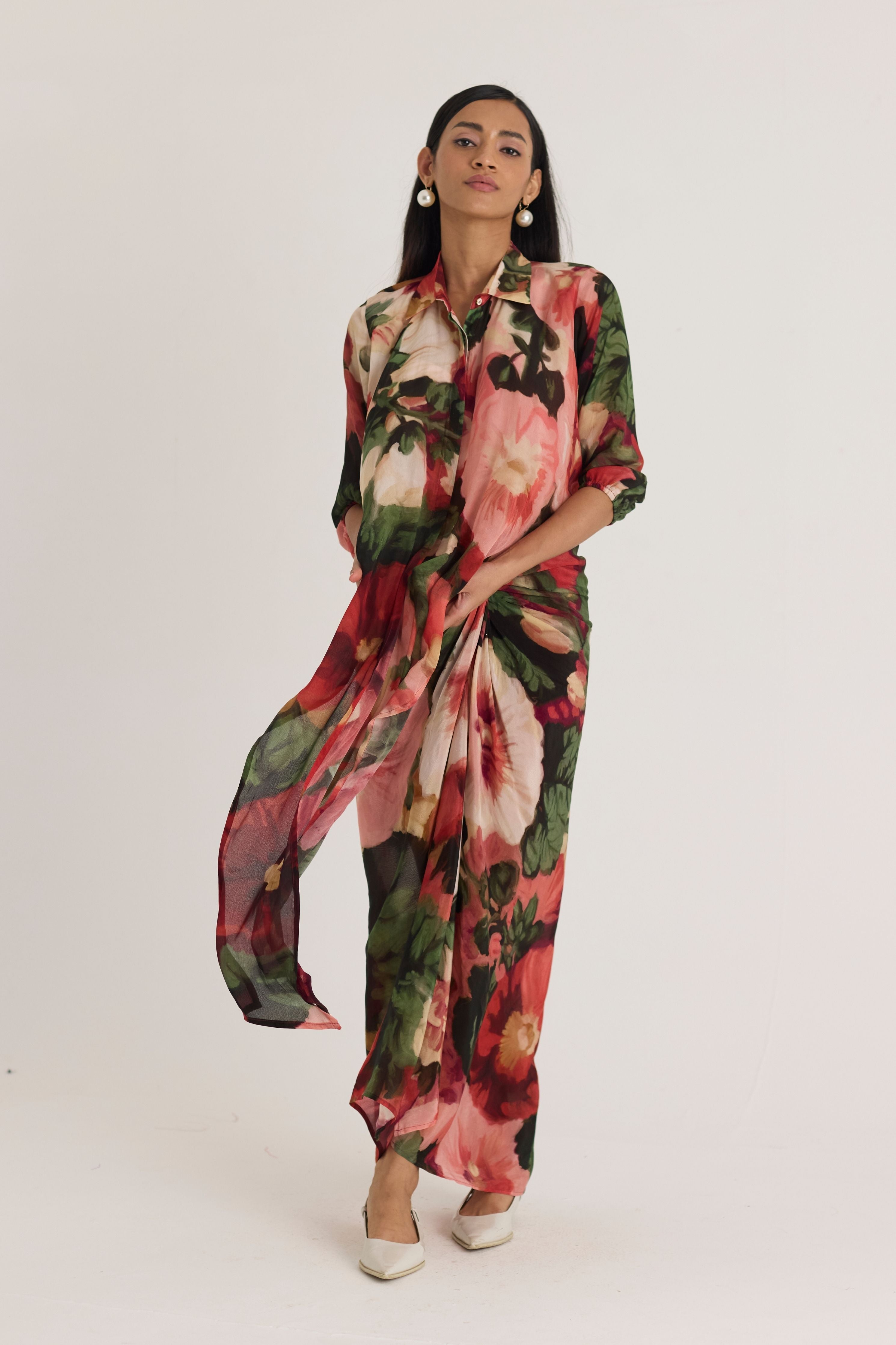 Scarlett  Tie -Up Top & Skirt Set