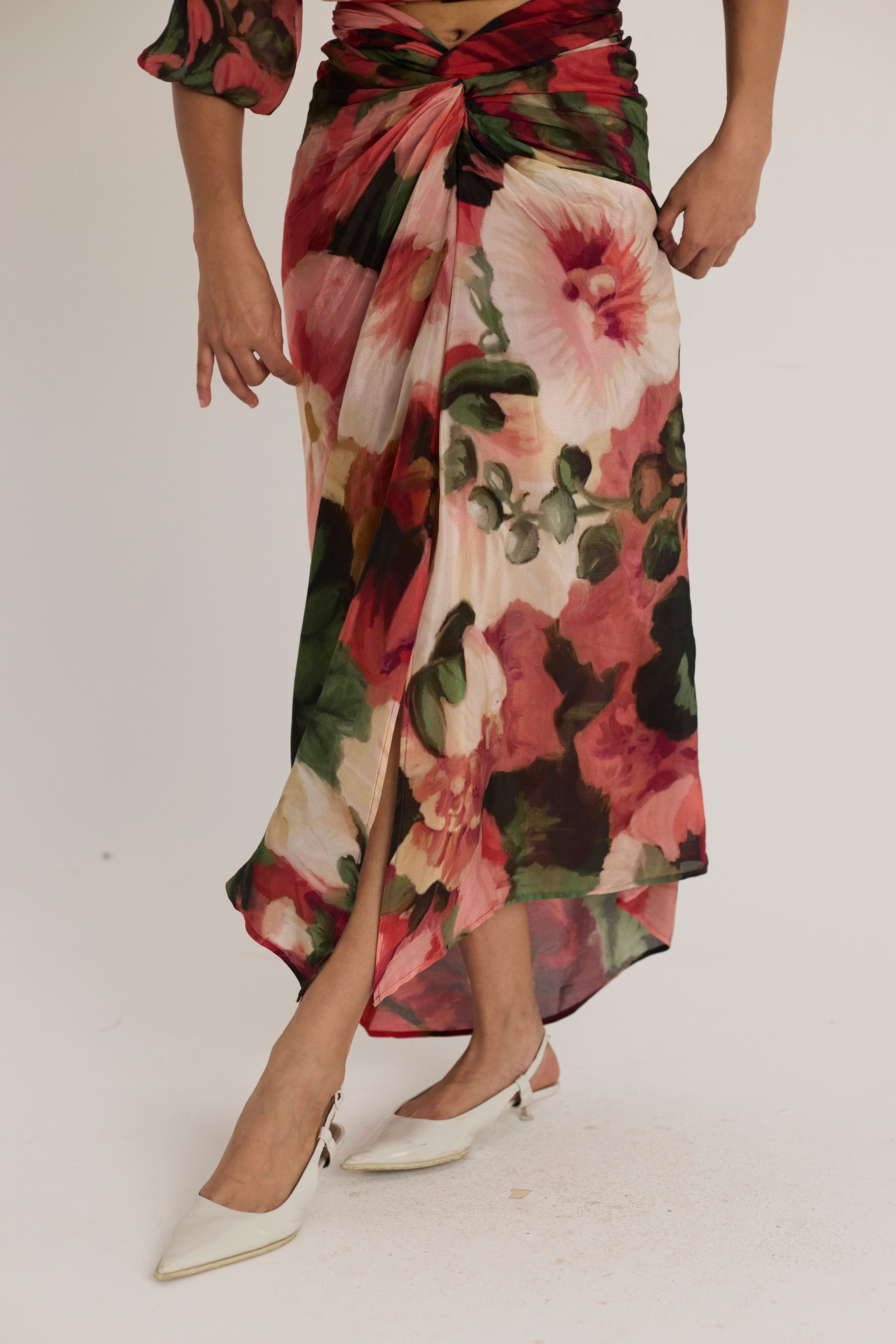 Scarlett  Tie -Up Top & Skirt Set