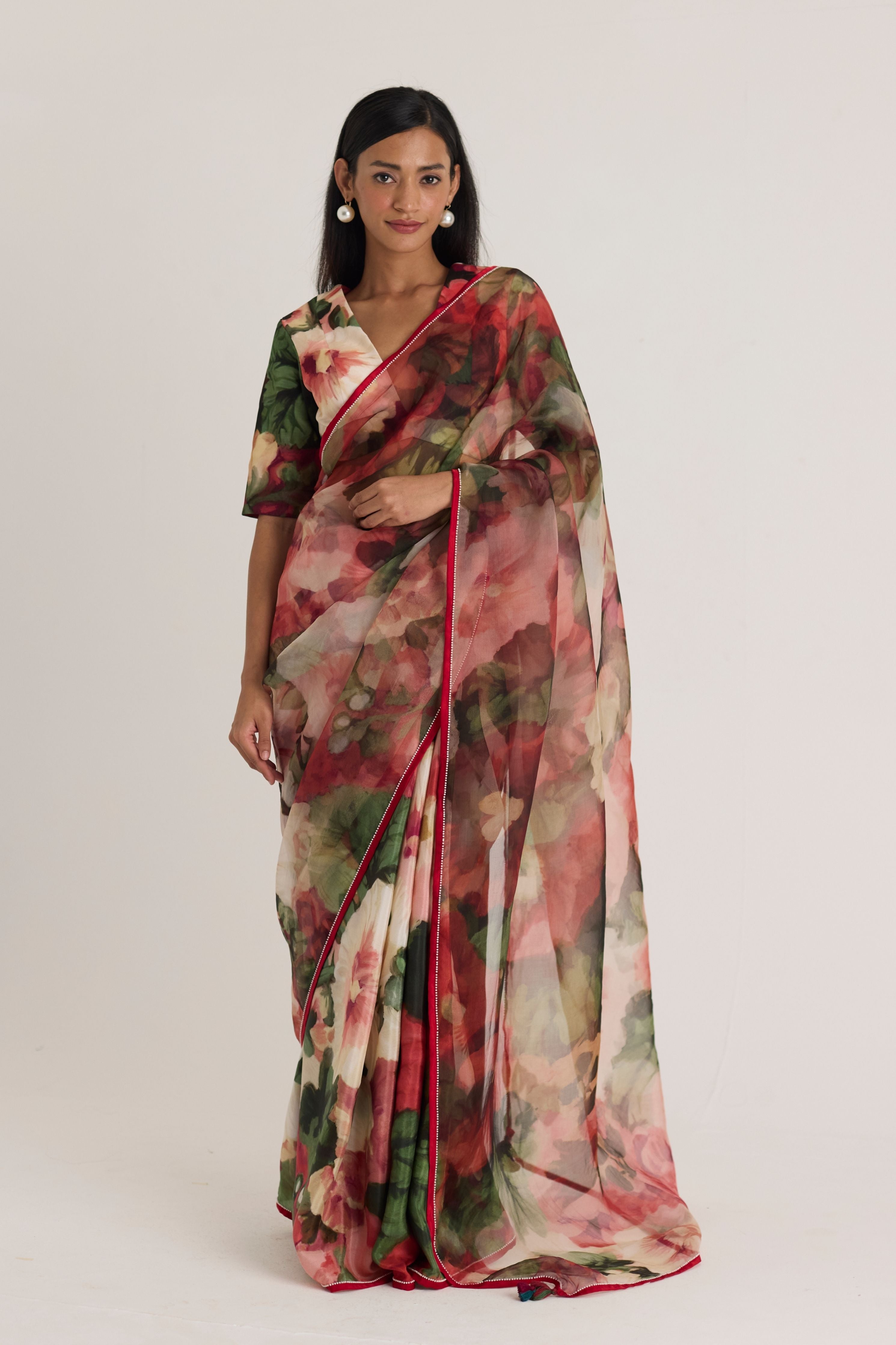 Scarlett  Silk Organza Saree