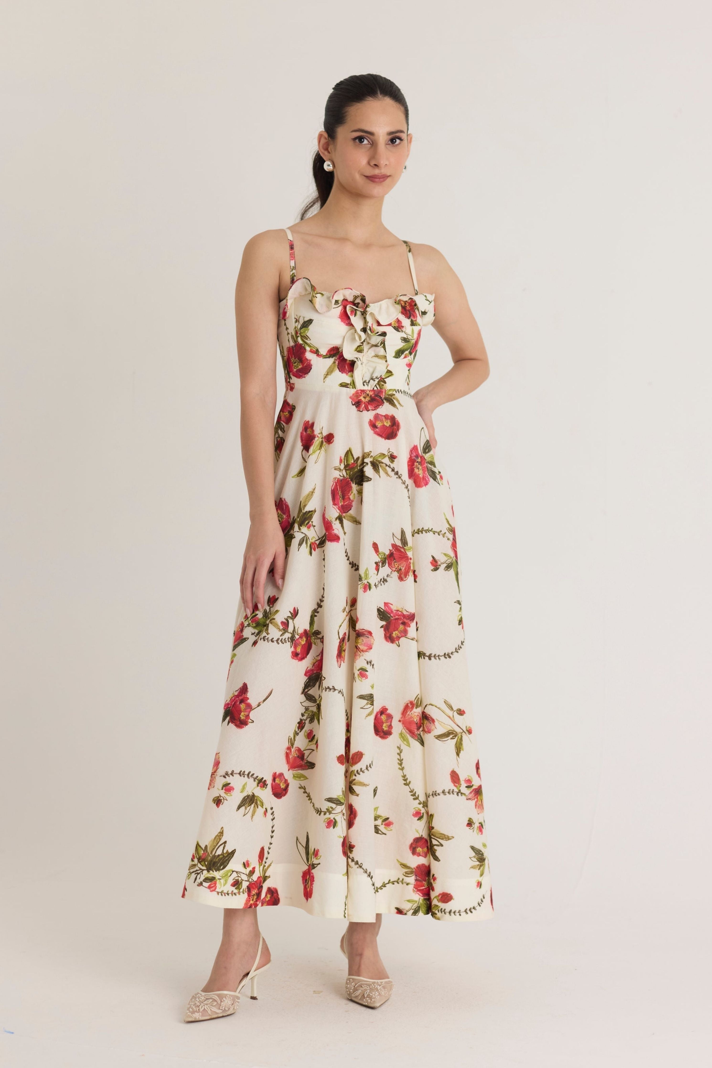 Rosita Cotton Frill Dress