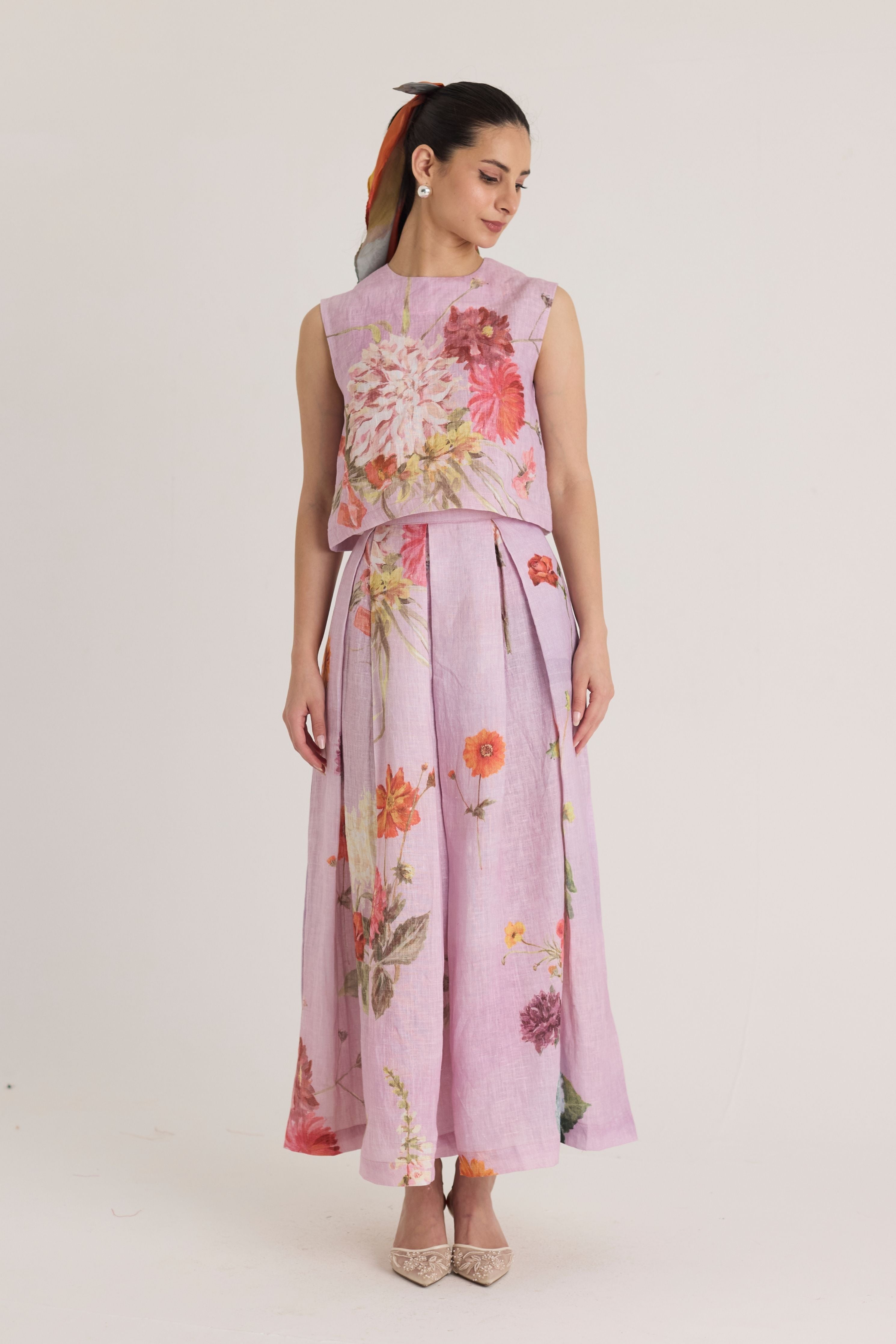 Giggle Berry  Linen Top & Skirt Set