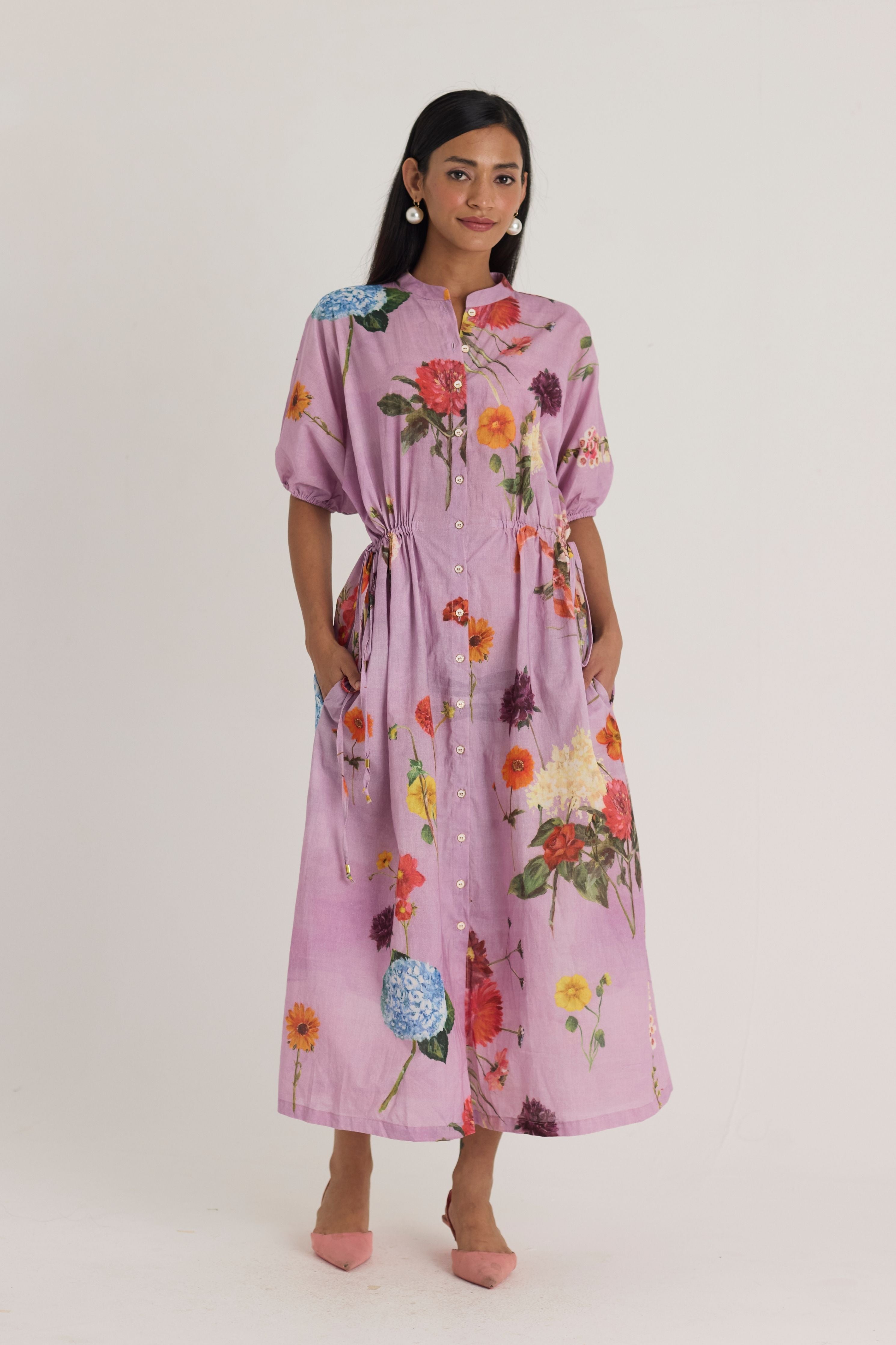 Giggle Berry  Lilac Side Tie Up Dress