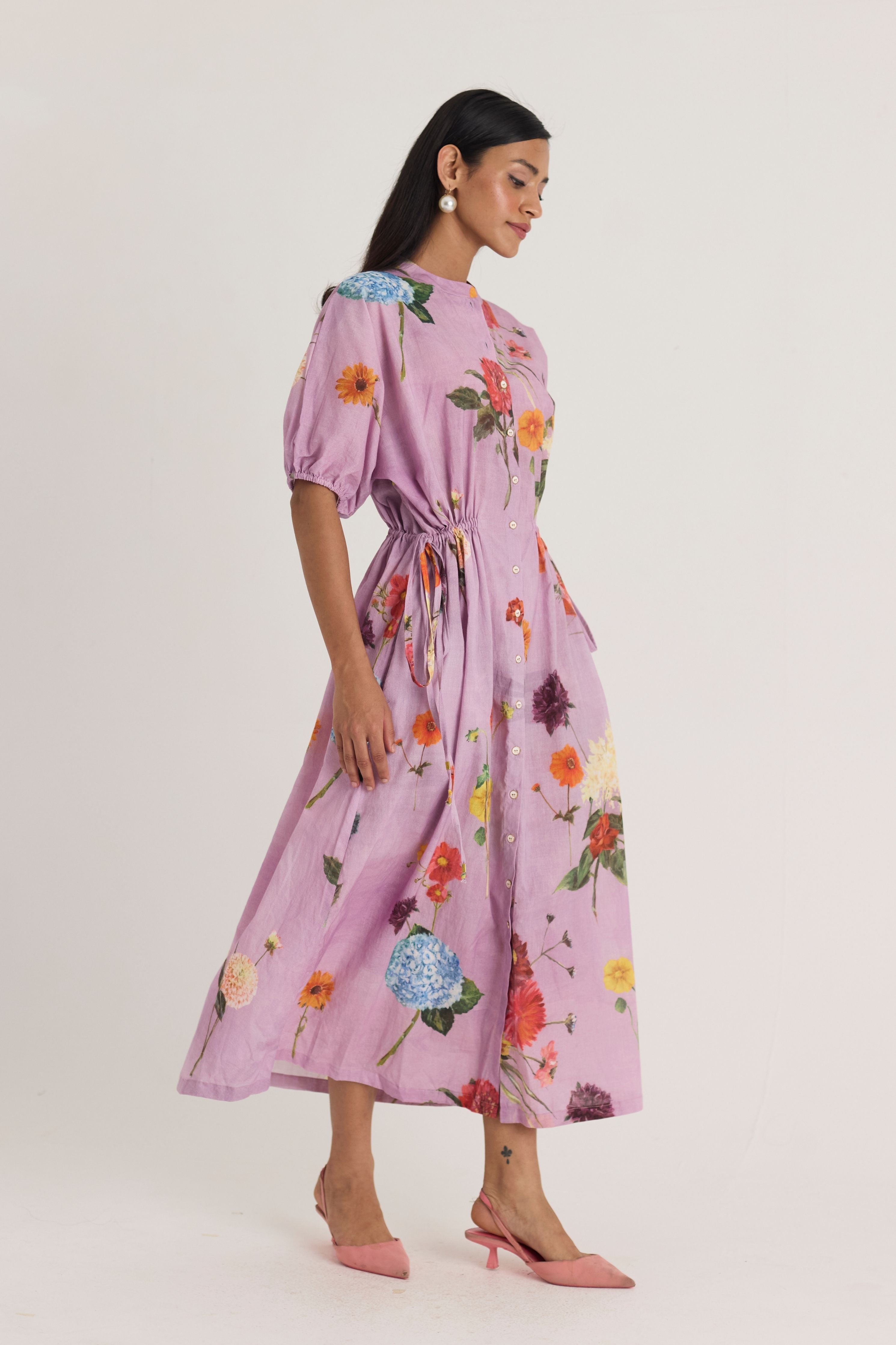 Giggle Berry  Lilac Side Tie Up Dress