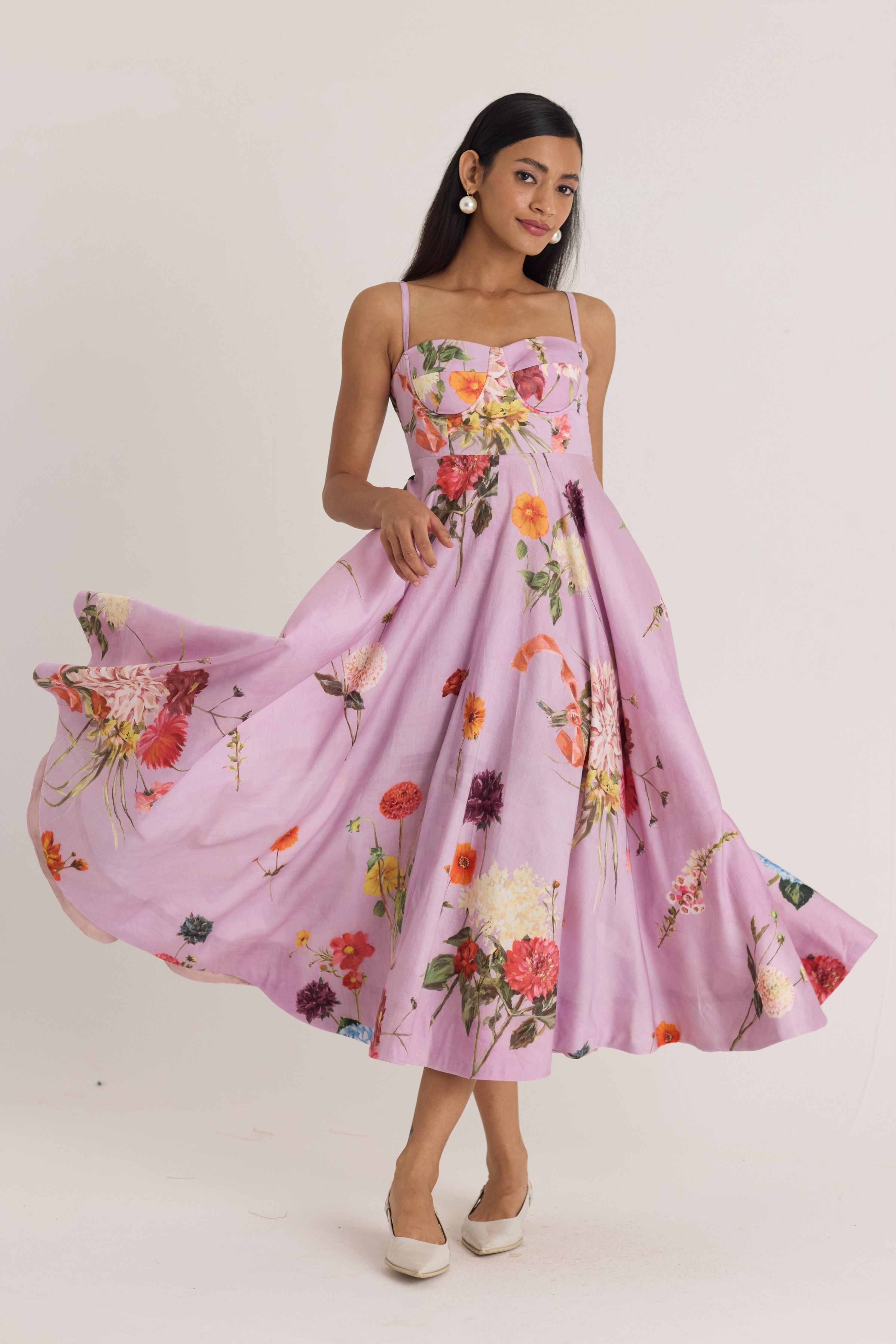 Giggle Berry Flared Bralette Dress